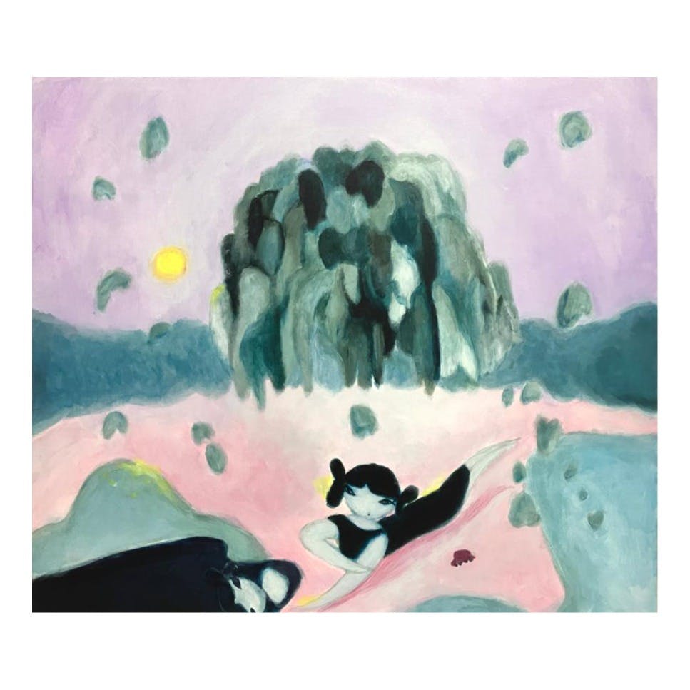 鍾乳洞雲の下に