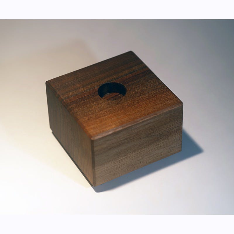 【田中福男作品用台座箱】②マーブル台　ウォルナットA