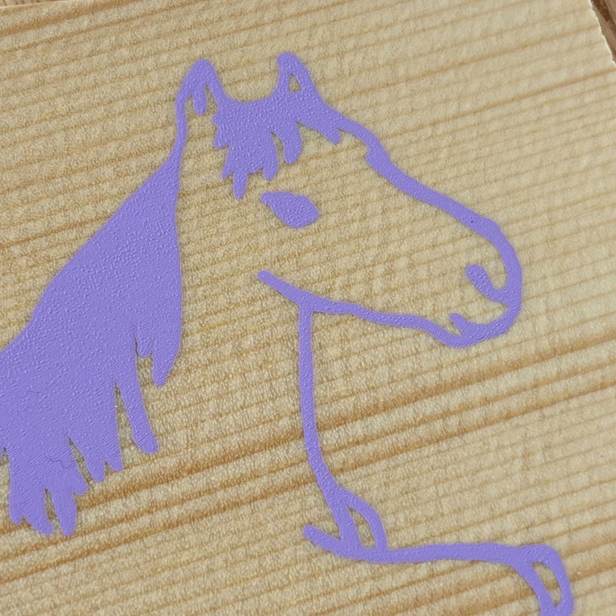 干支絵馬 午（白紫）