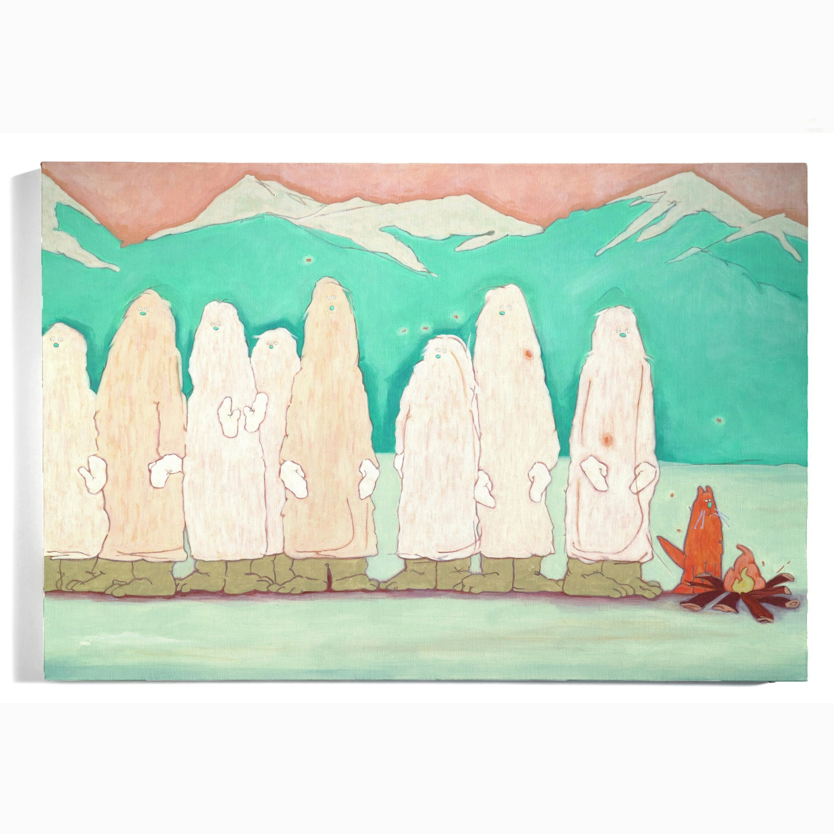 The day Yetis huddled to get warm 3/3 イエティたちが温まっていた日