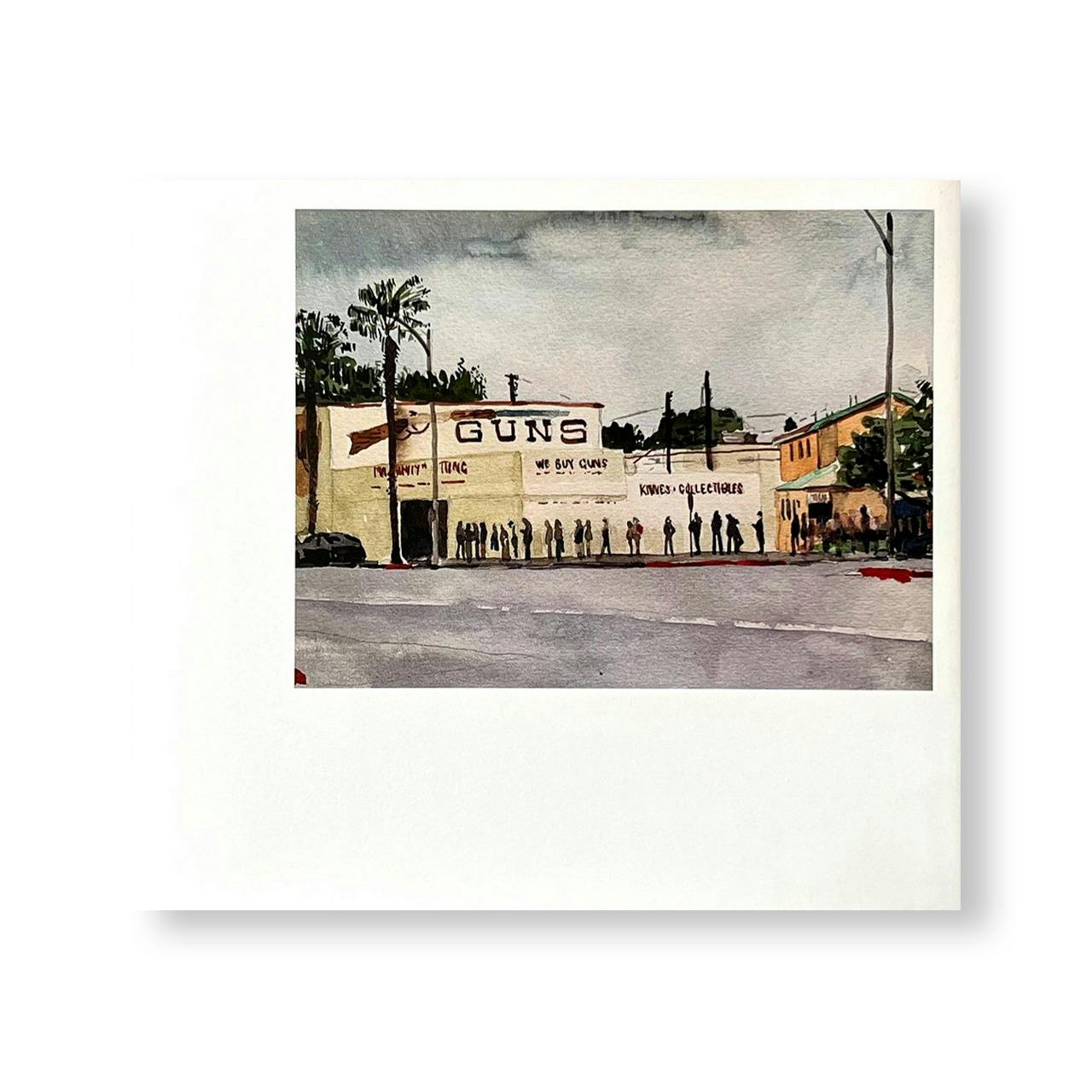 AGAINST GOD, AGAINST GUNS, AGAINST ENERGY. GUN STORE PAINTINGS