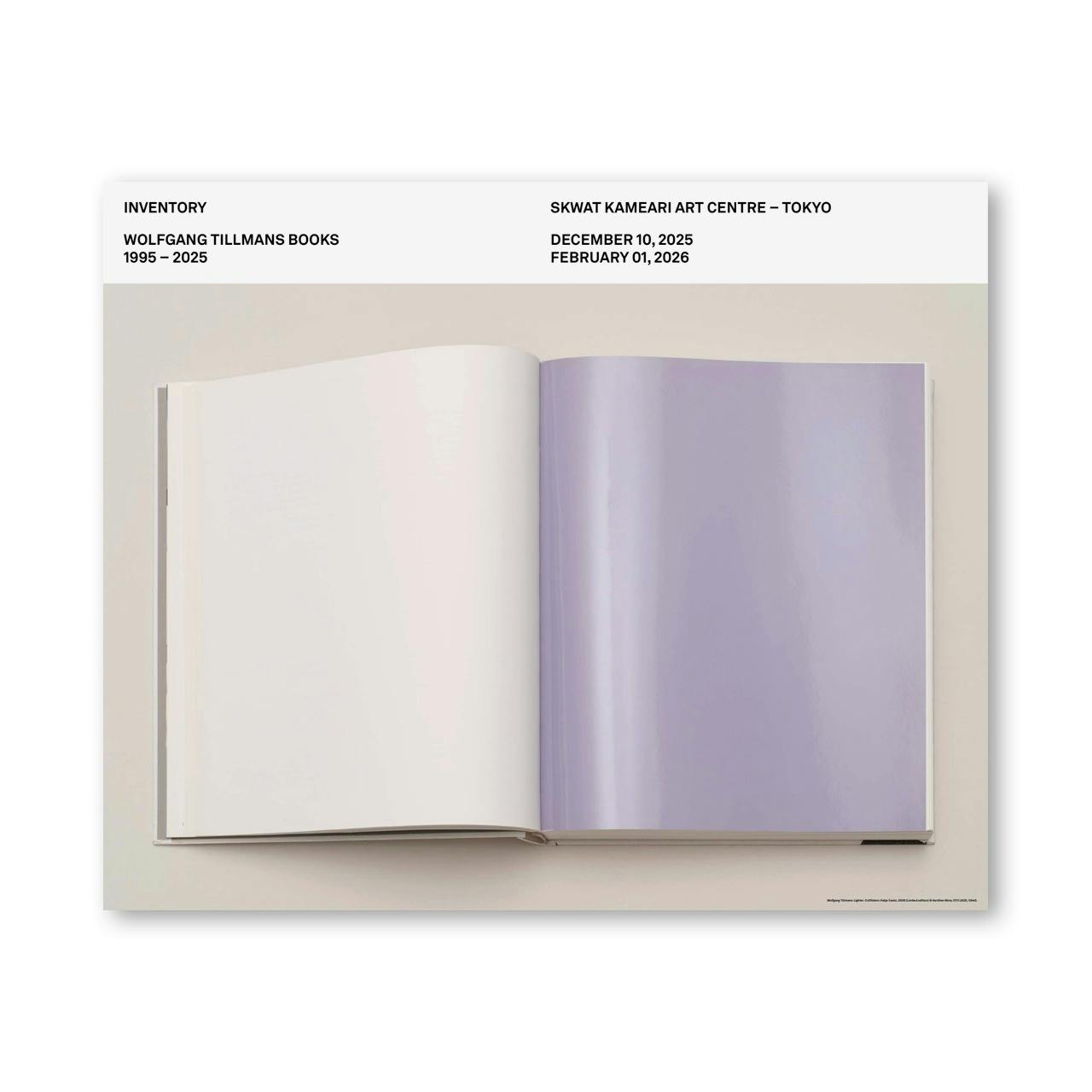 INVENTORY WOLFGANG TILLMANS BOOKS 1995–2025 (POSTER)