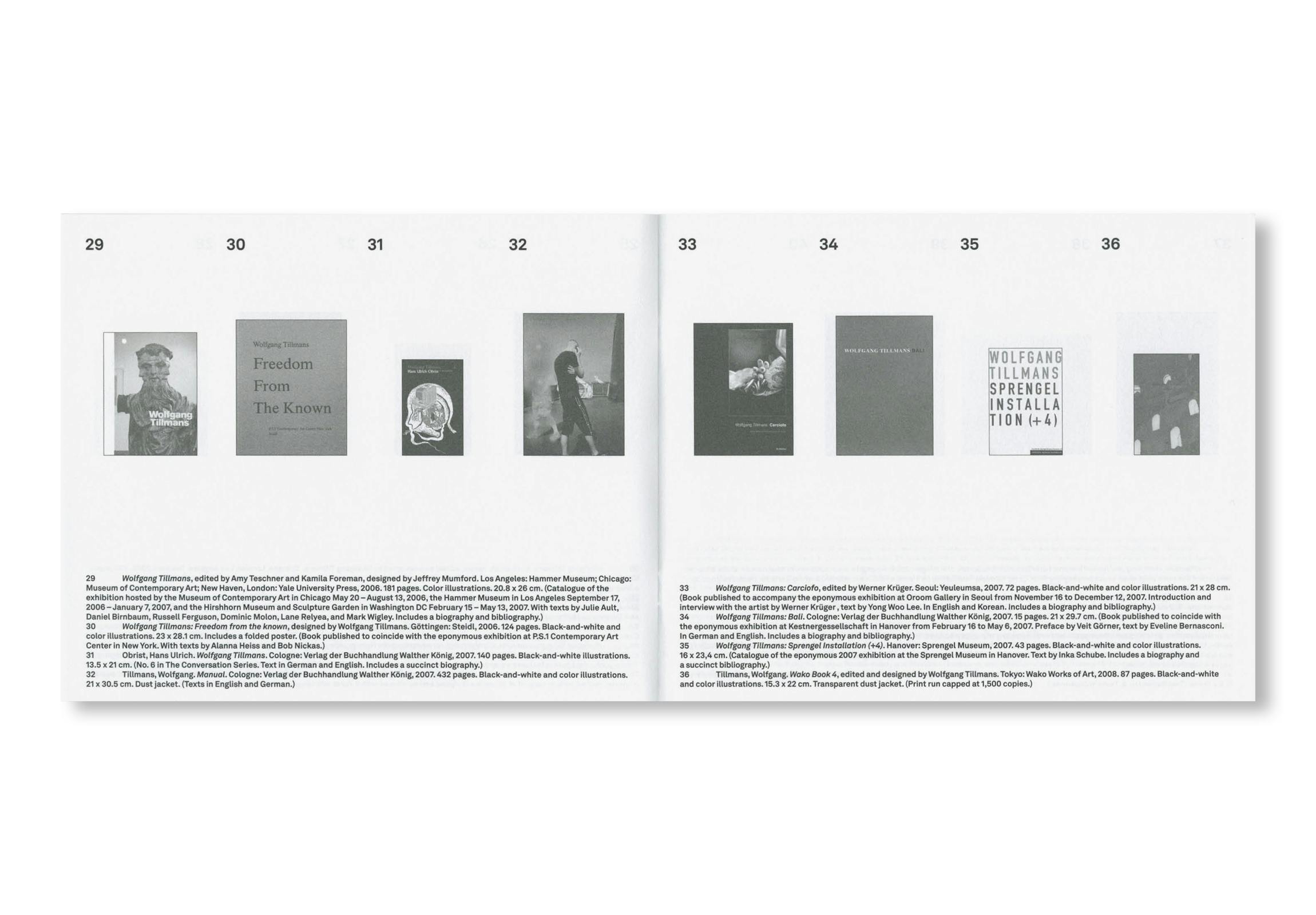 INVENTORY WOLFGANG TILLMANS BOOKS 1995–2025