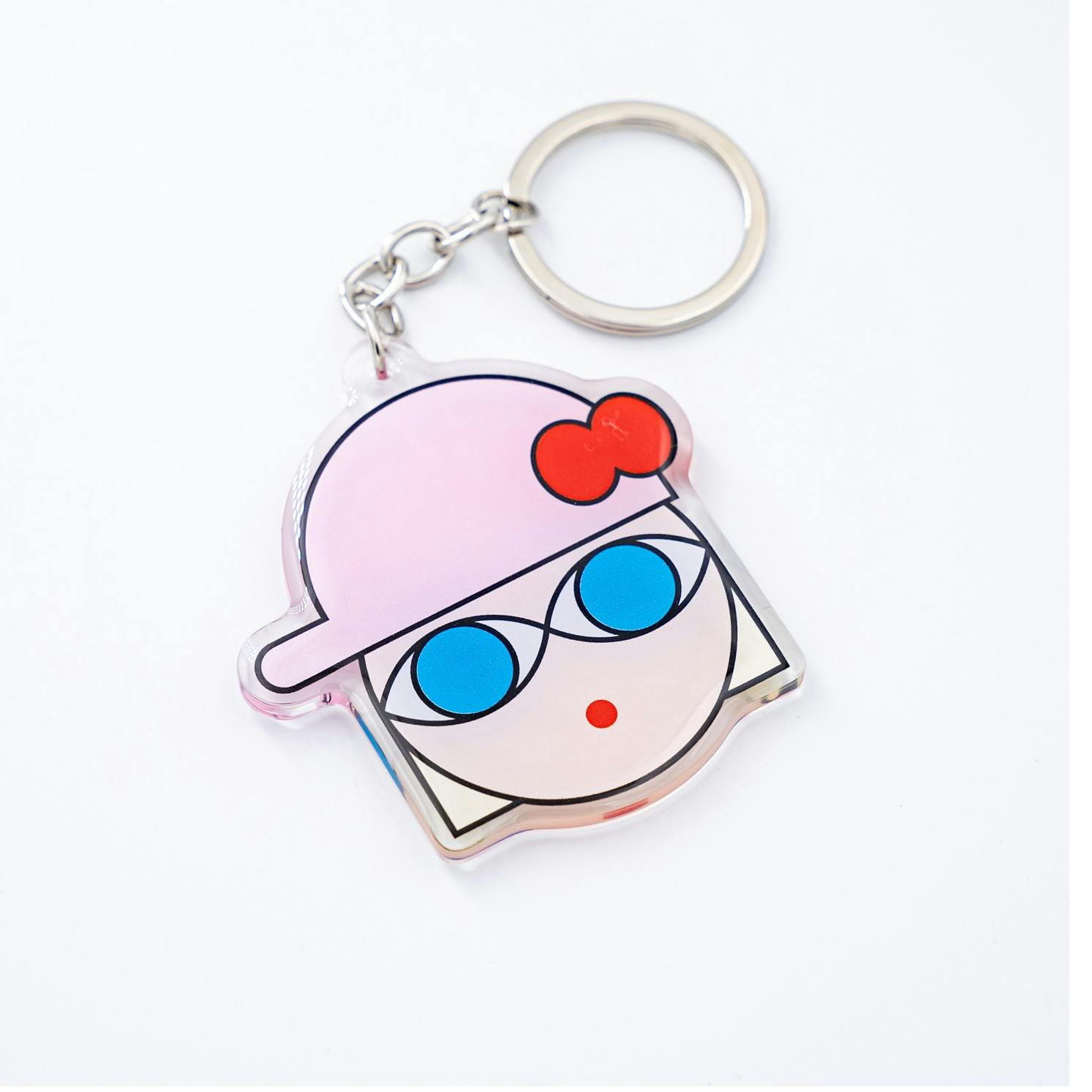 瓜生太郎　Taro Uryu　Key Ring Pink Cap_A