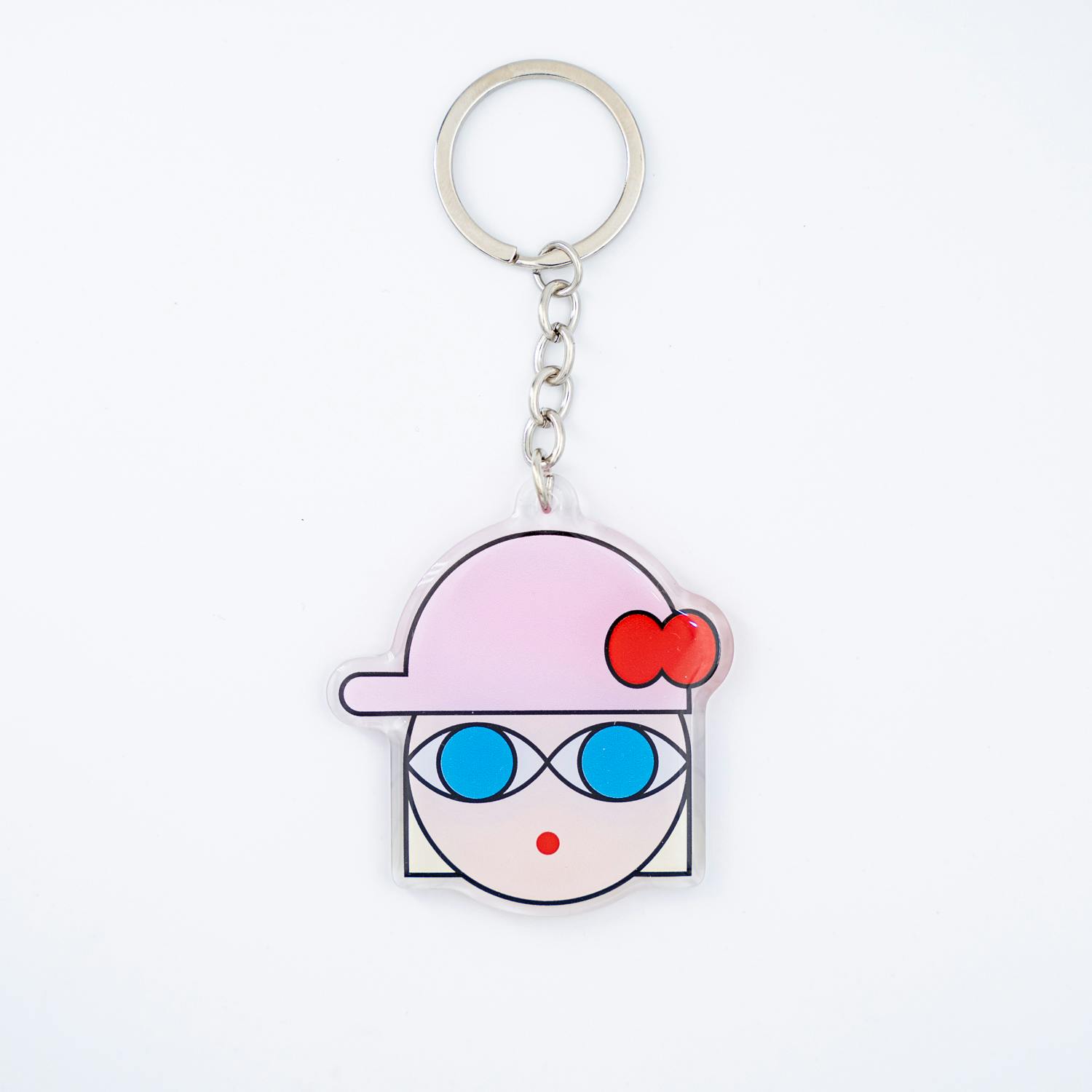 瓜生太郎　Taro Uryu　Key Ring Pink Cap_A