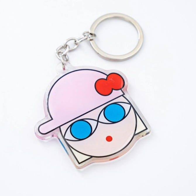 瓜生太郎　Taro Uryu　Key Ring Pink Cap_A