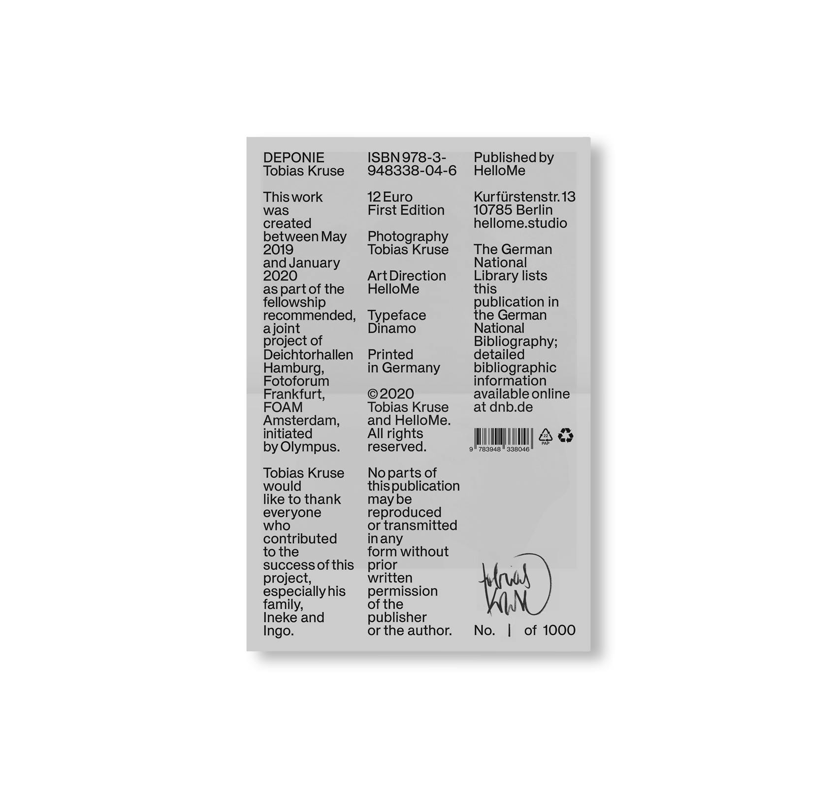 DEPONIE [SIGNED / NUMBERED]