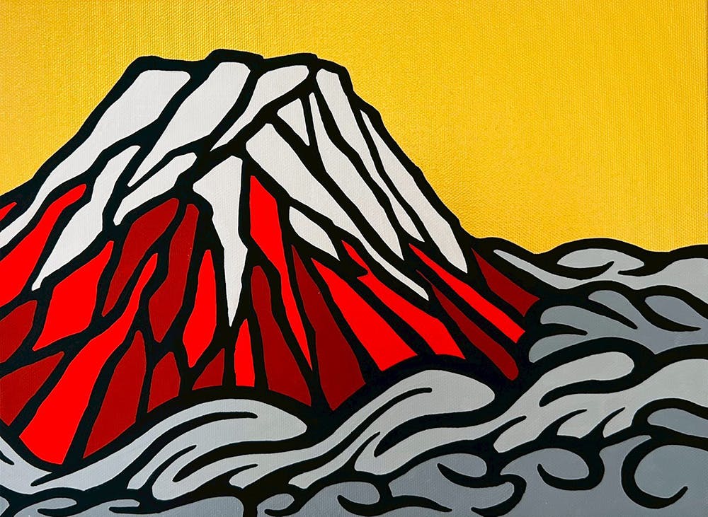 六変赤富士　〜広雲富〜