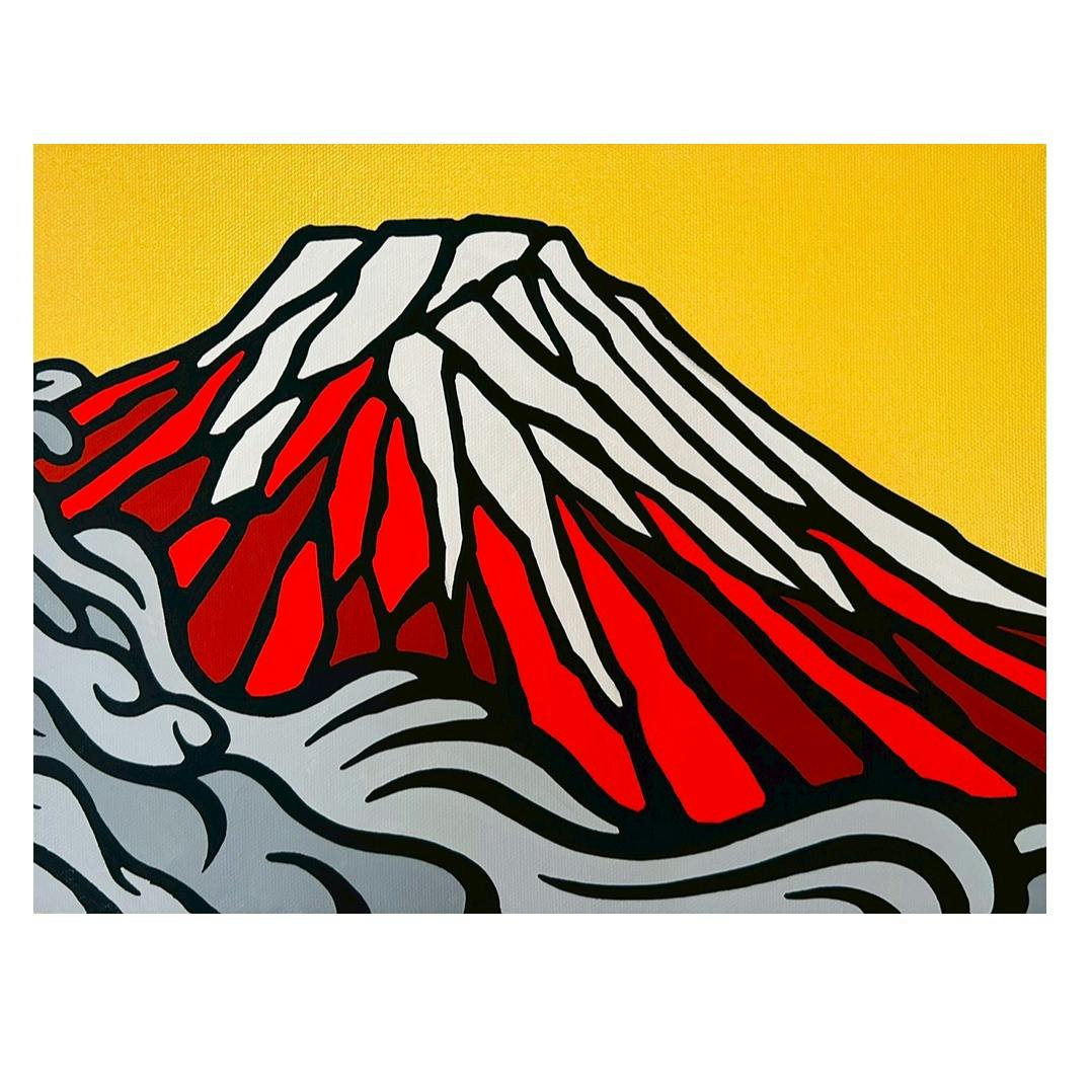 六変赤富士　〜昇雲富〜