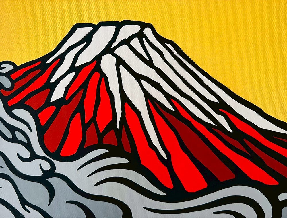 六変赤富士　〜昇雲富〜