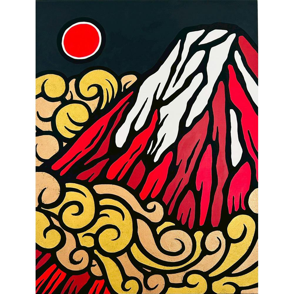 五行赤富士　～金雲瑞光～