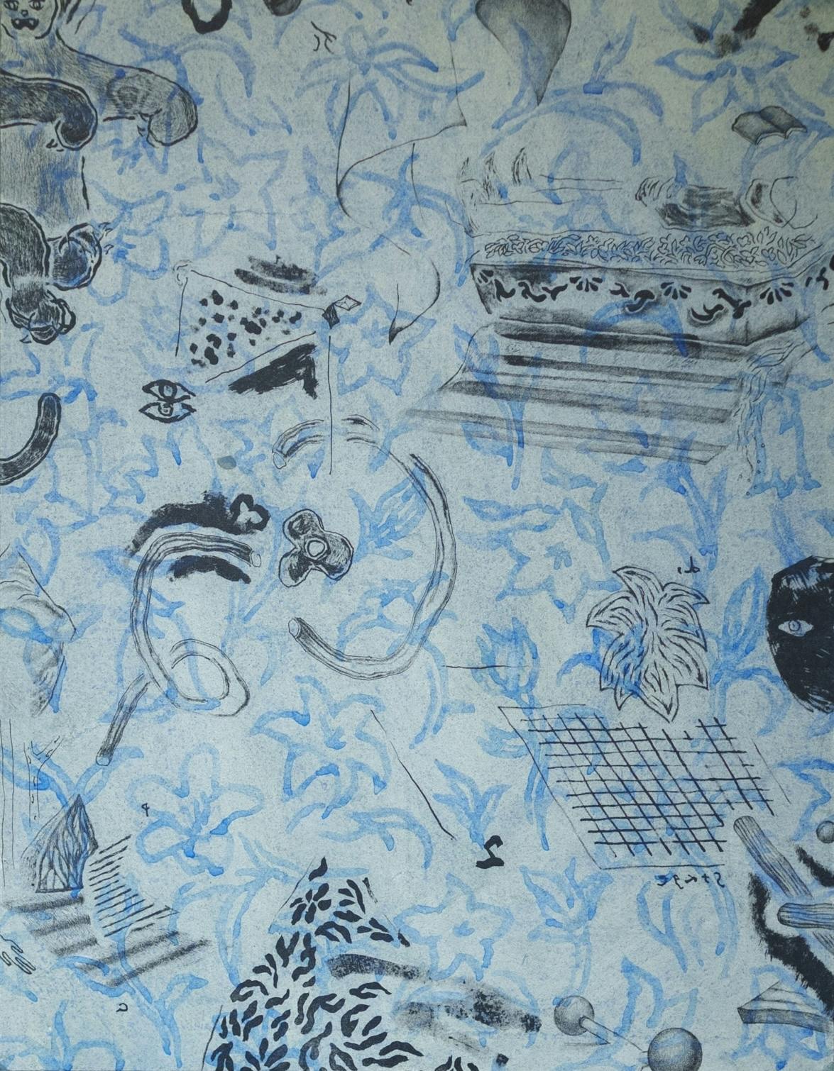 ドローイング 花