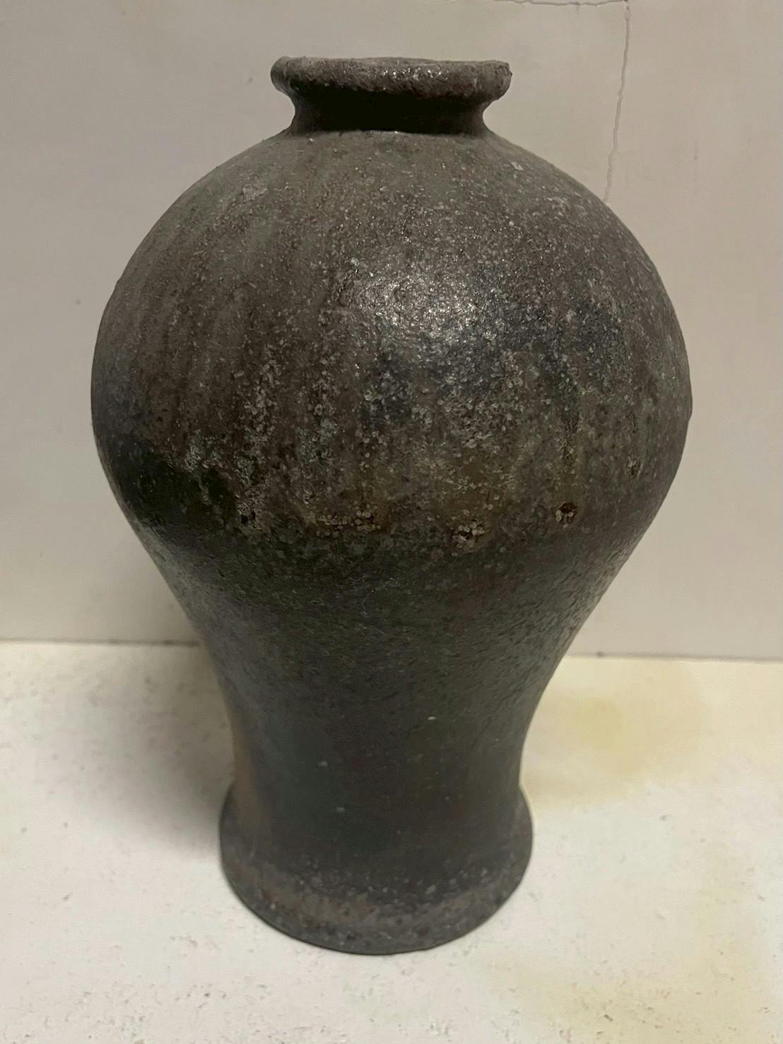 穴窯自然釉一輪挿