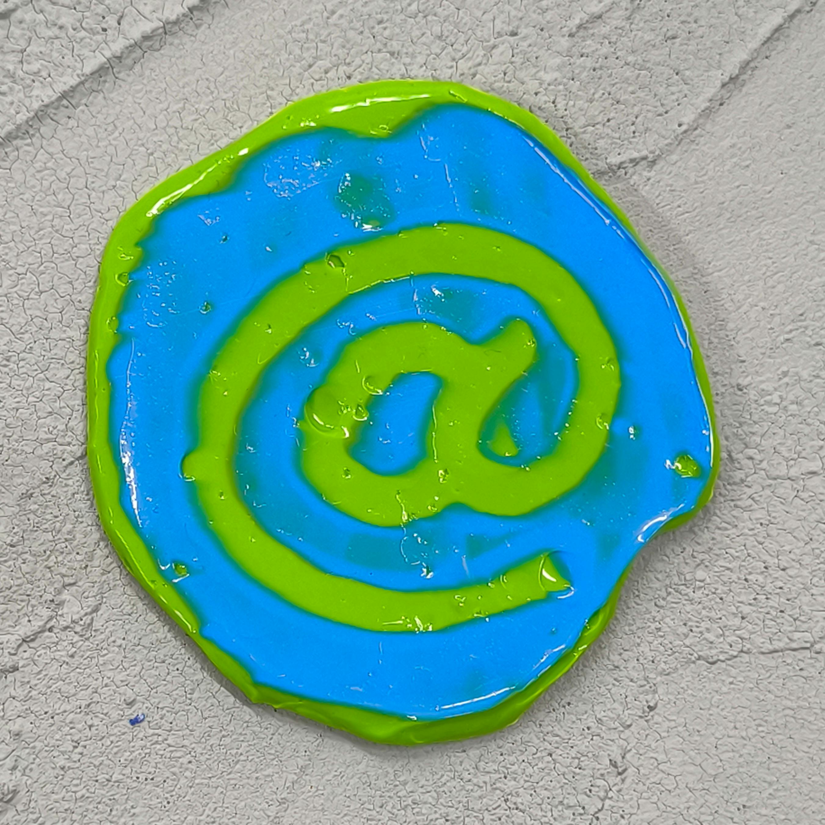 sky blue×light green sticker（アットマークステッカー 1）