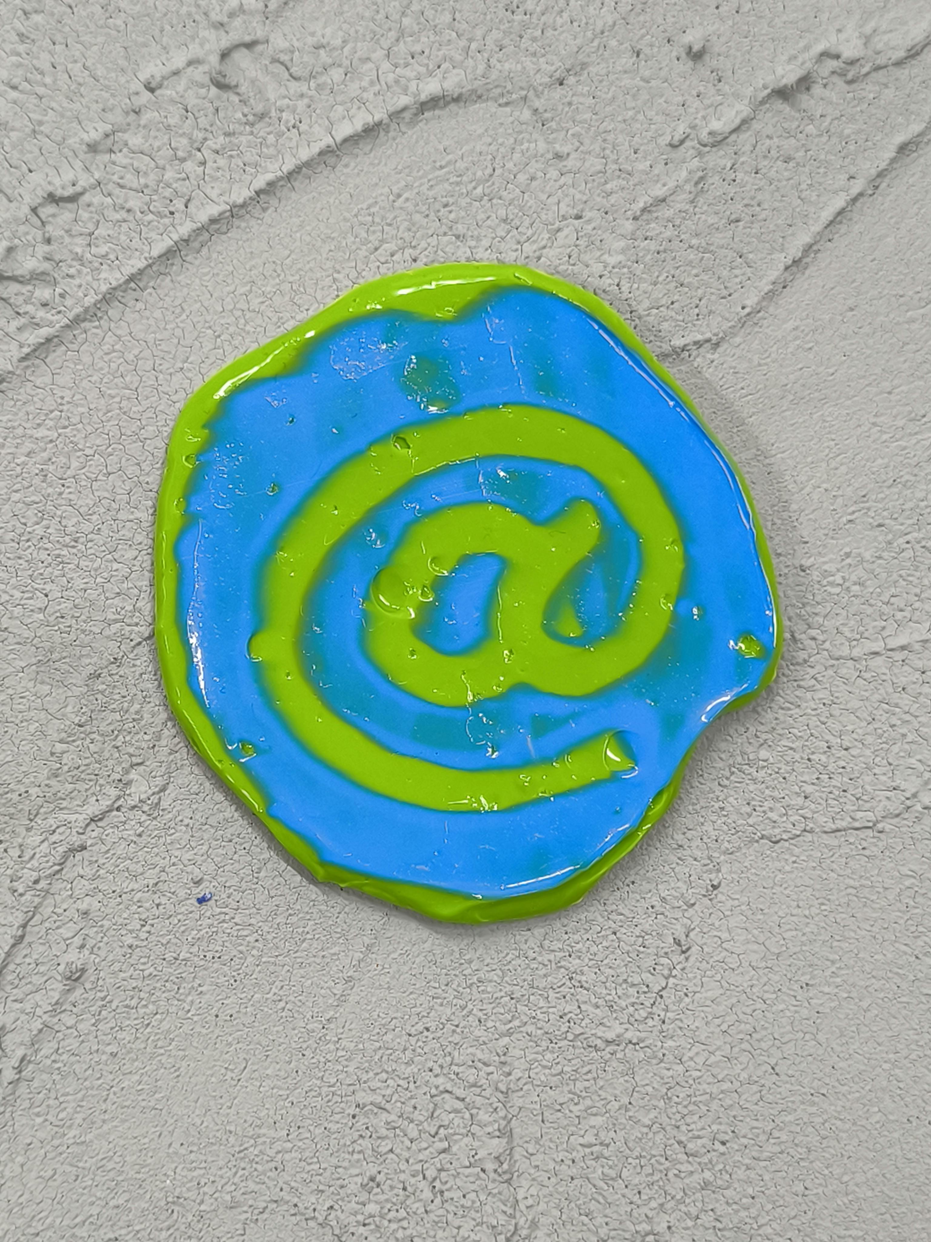 sky blue×light green sticker（アットマークステッカー 1）