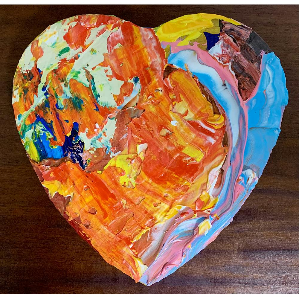 Abstract Painting of Hearts