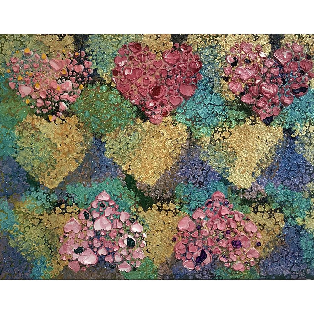 HEARTの文様絵画・新芽