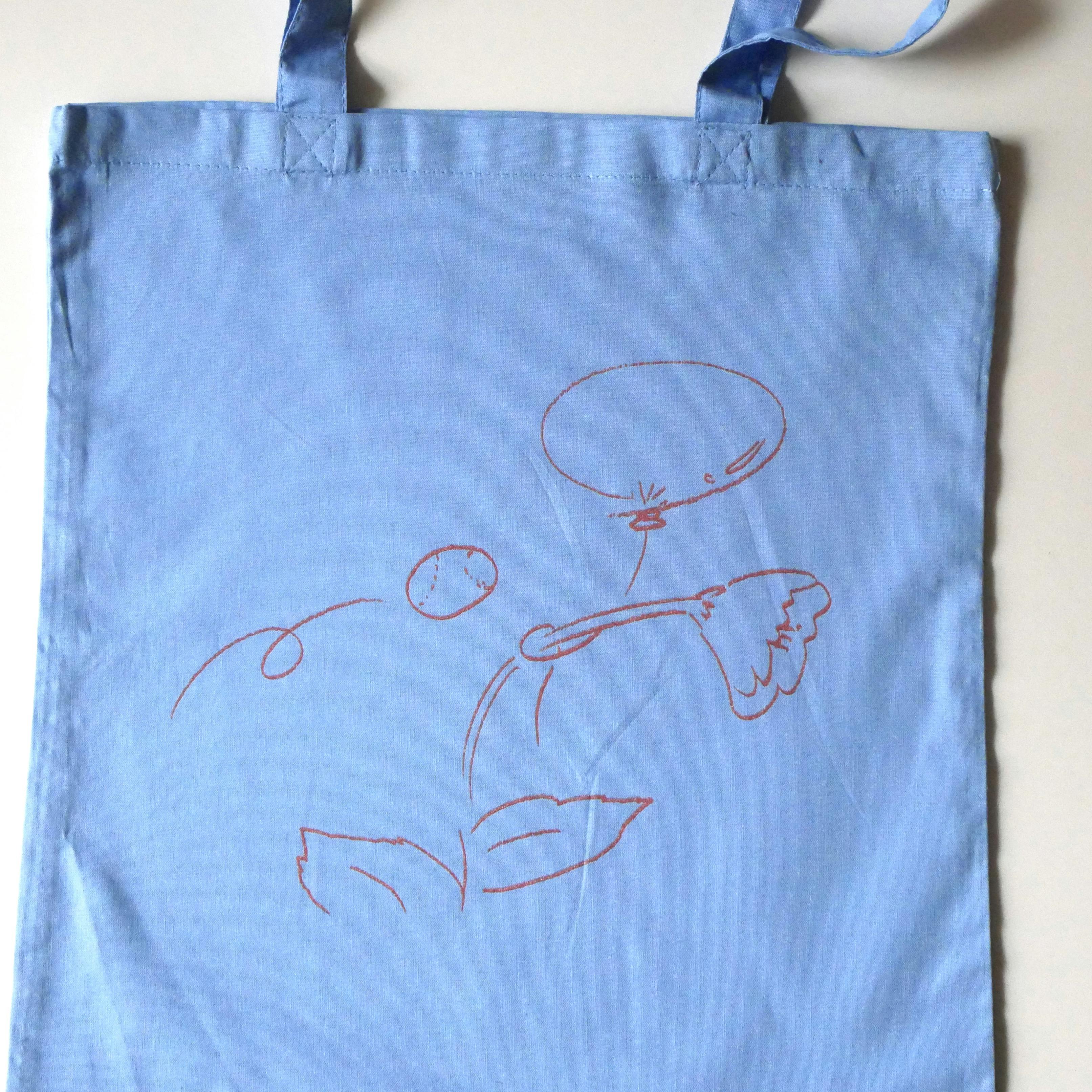 力学と時間トートバッグ／勿忘草色