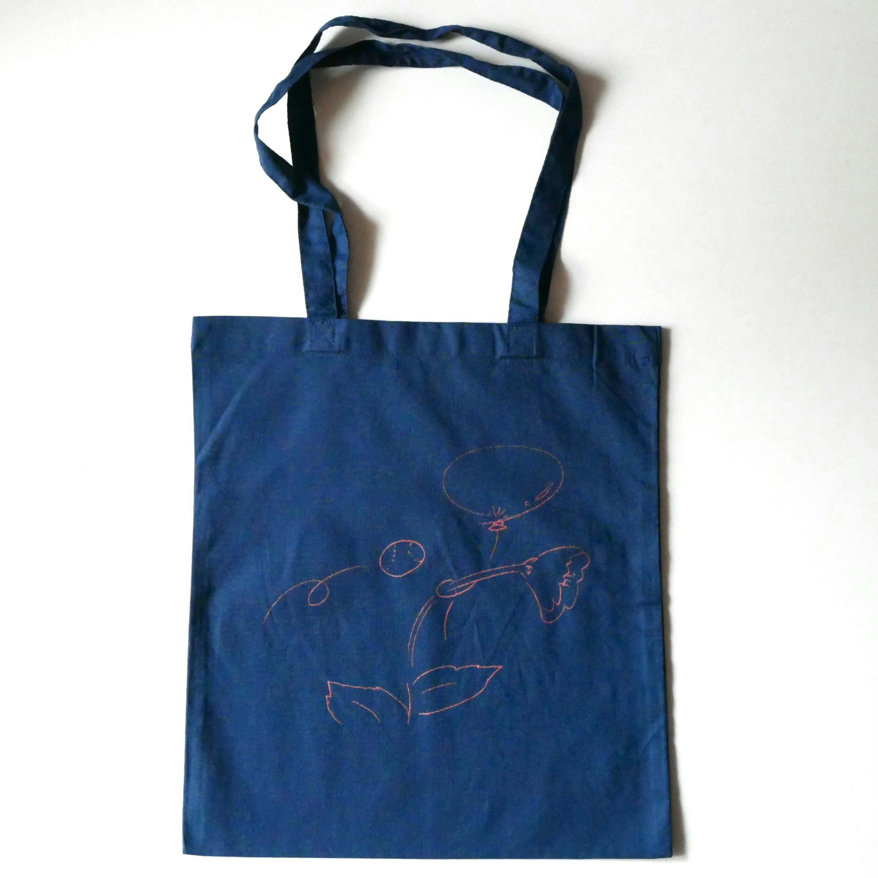 力学と時間トートバッグ／紺色