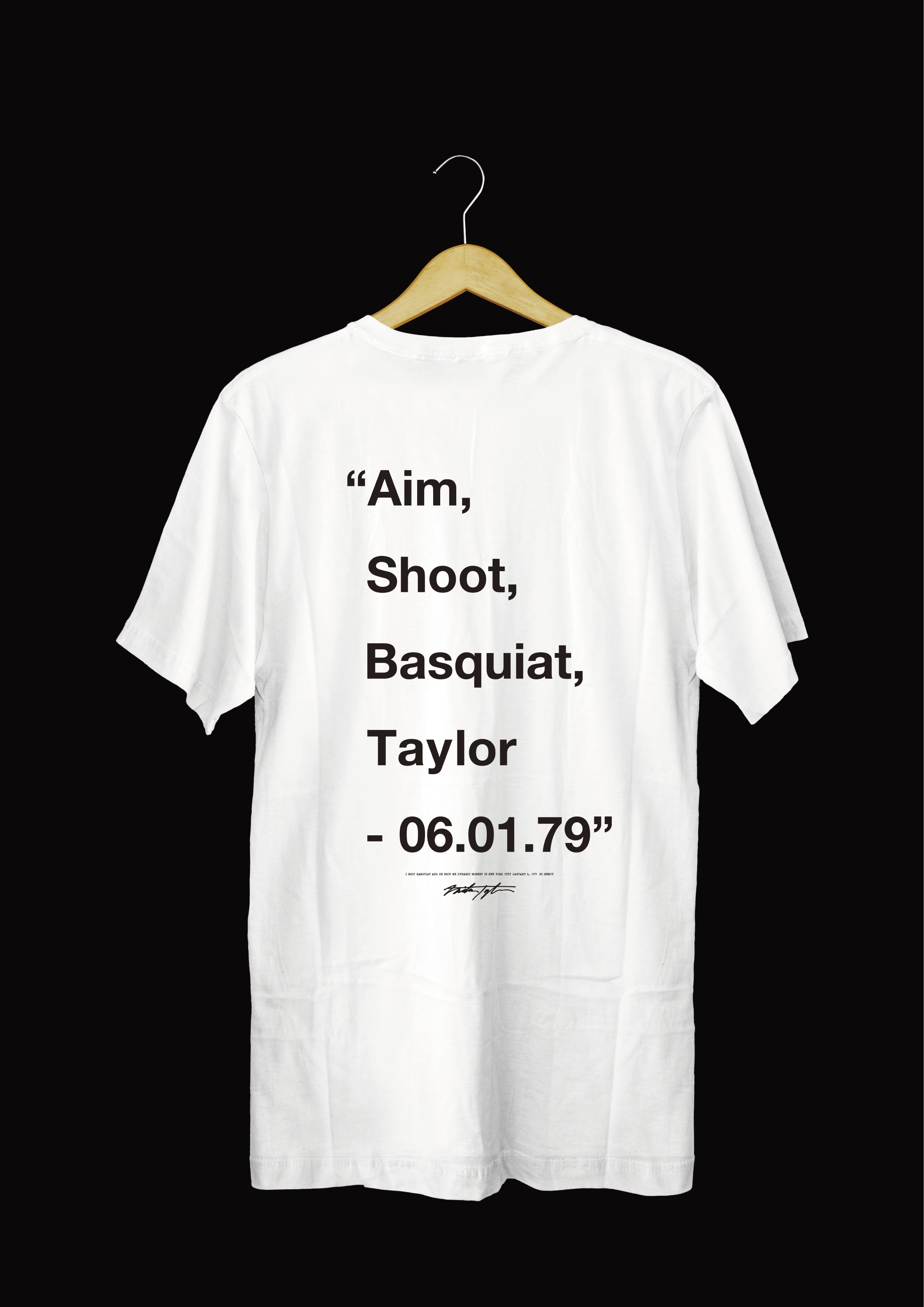 Nicholas Taylor Tee “”Aim, Shoot, Basquiat, Taylor - 06 01 79” XLサイズ（限定100枚　2026年2月中旬お届け）