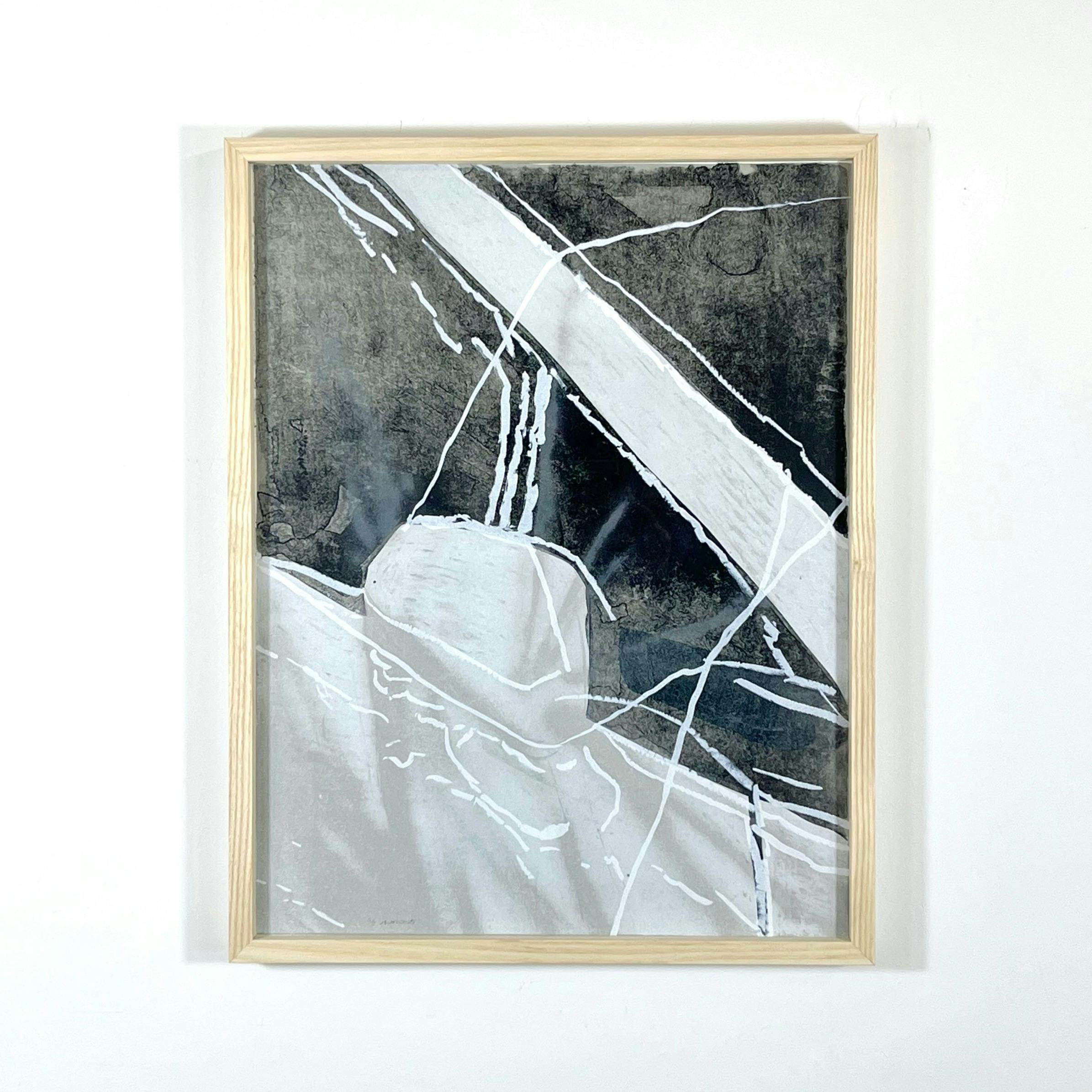 「車をなぞる#1」額装込み