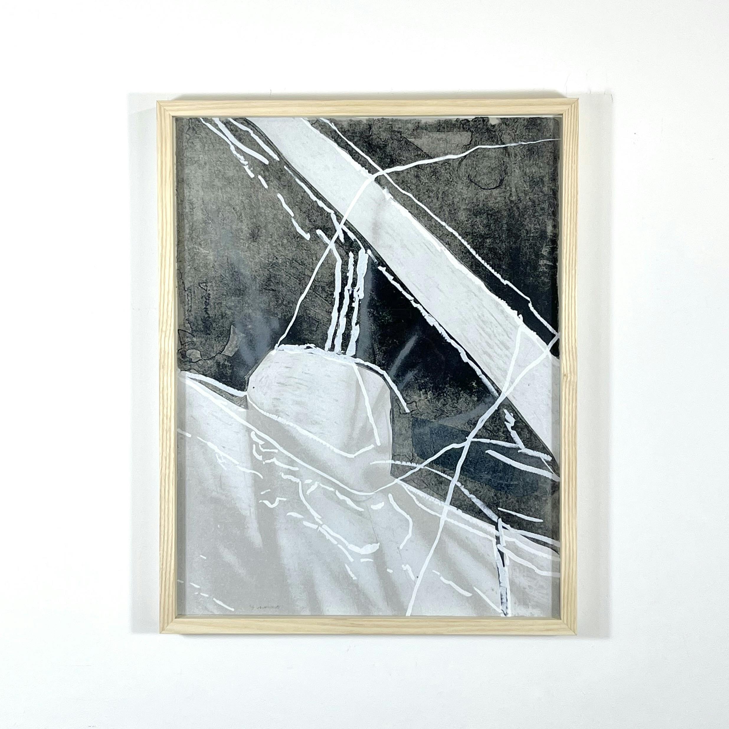 「車をなぞる#1」額装込み