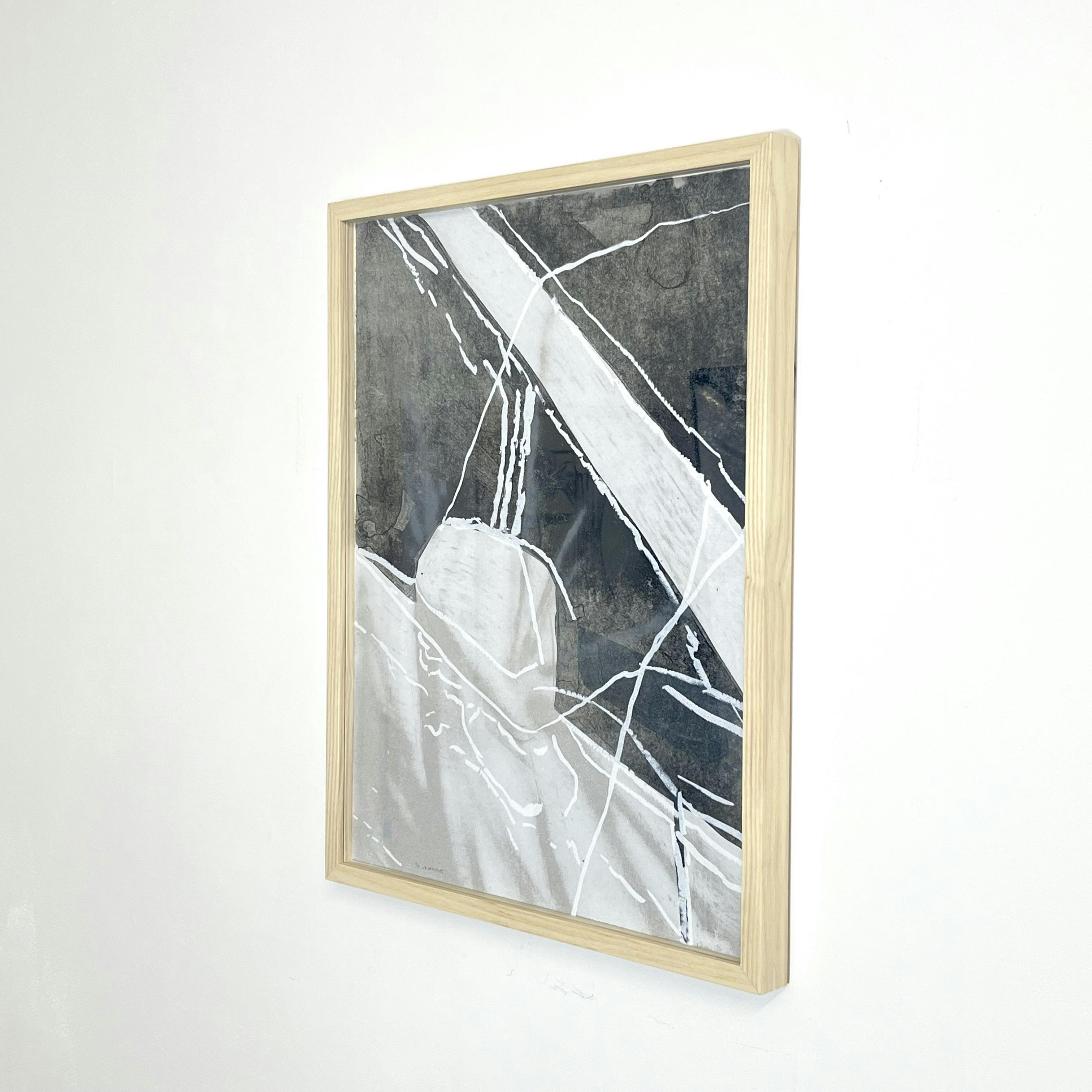 「車をなぞる#1」額装込み