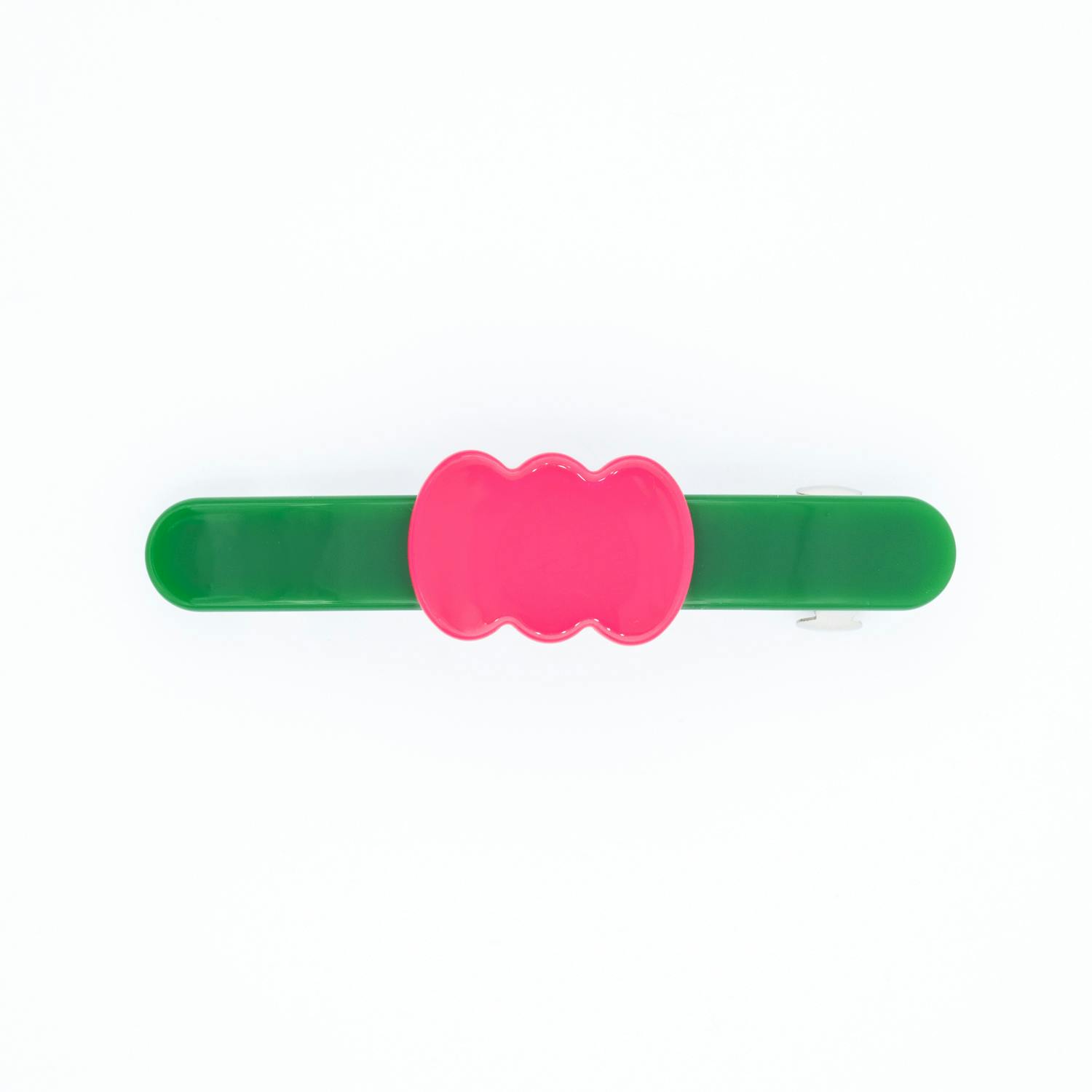 瓜生太郎　Taro Uryu　Barrette　Vivid Pink & Forest Green