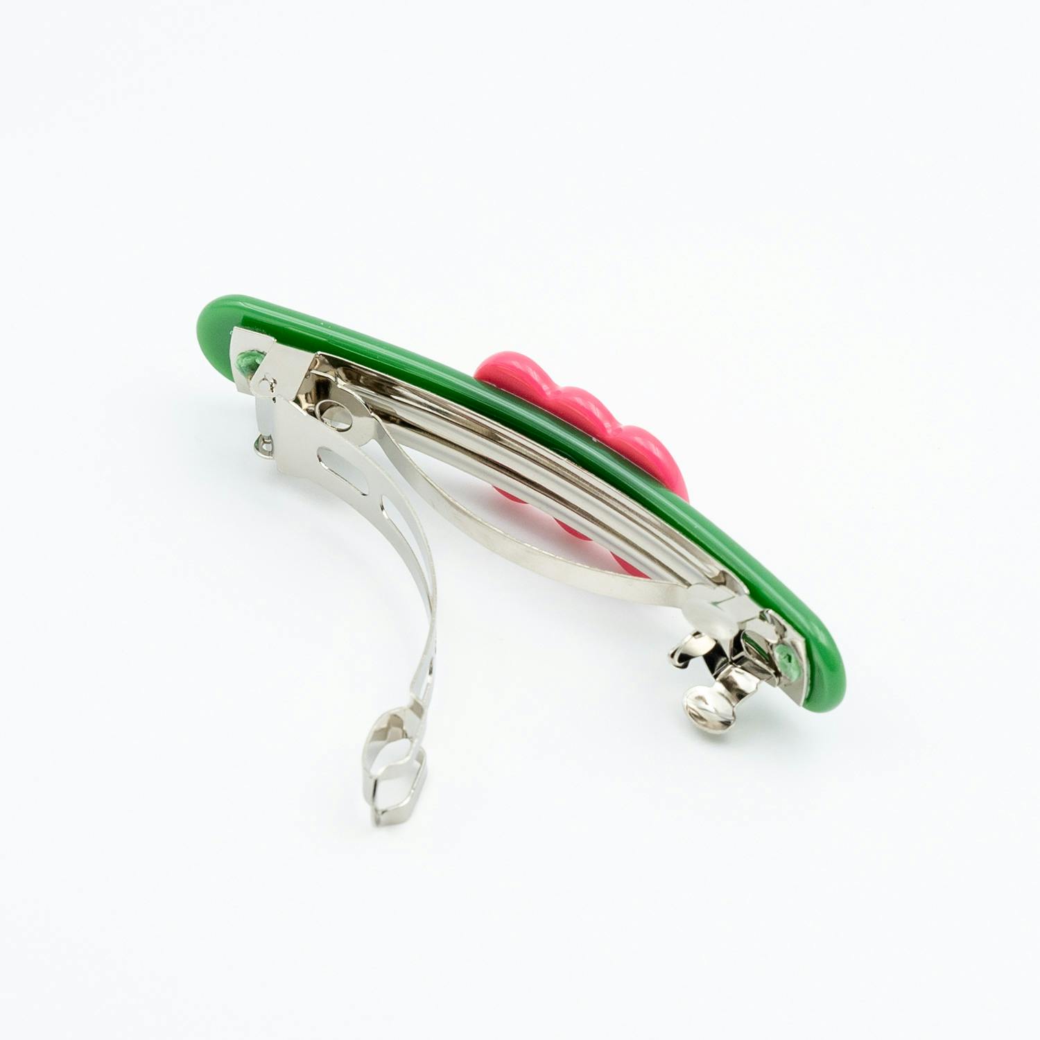 瓜生太郎　Taro Uryu　Barrette　Vivid Pink & Forest Green