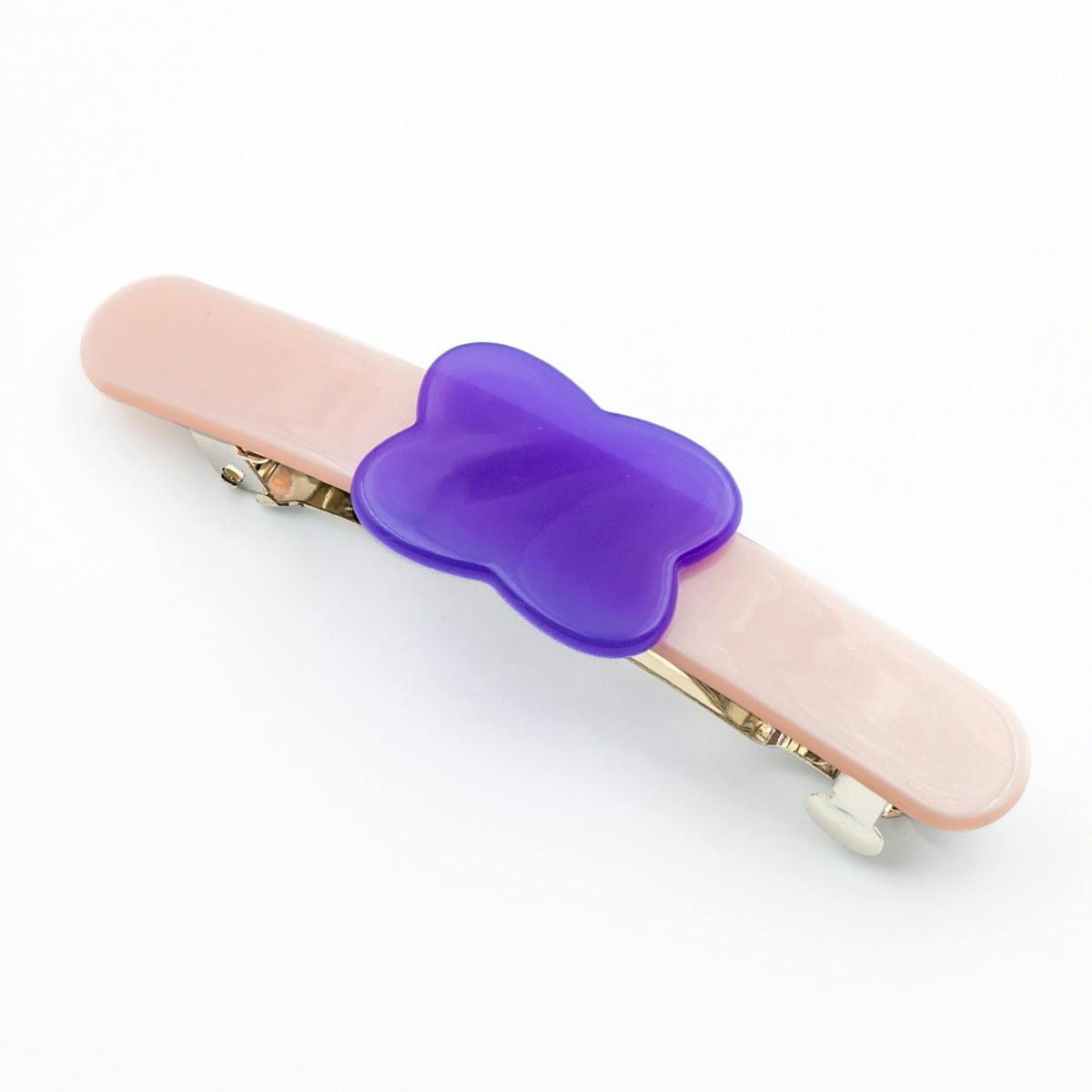 瓜生太郎　Taro Uryu　Barrette　Violet & Peach Beige