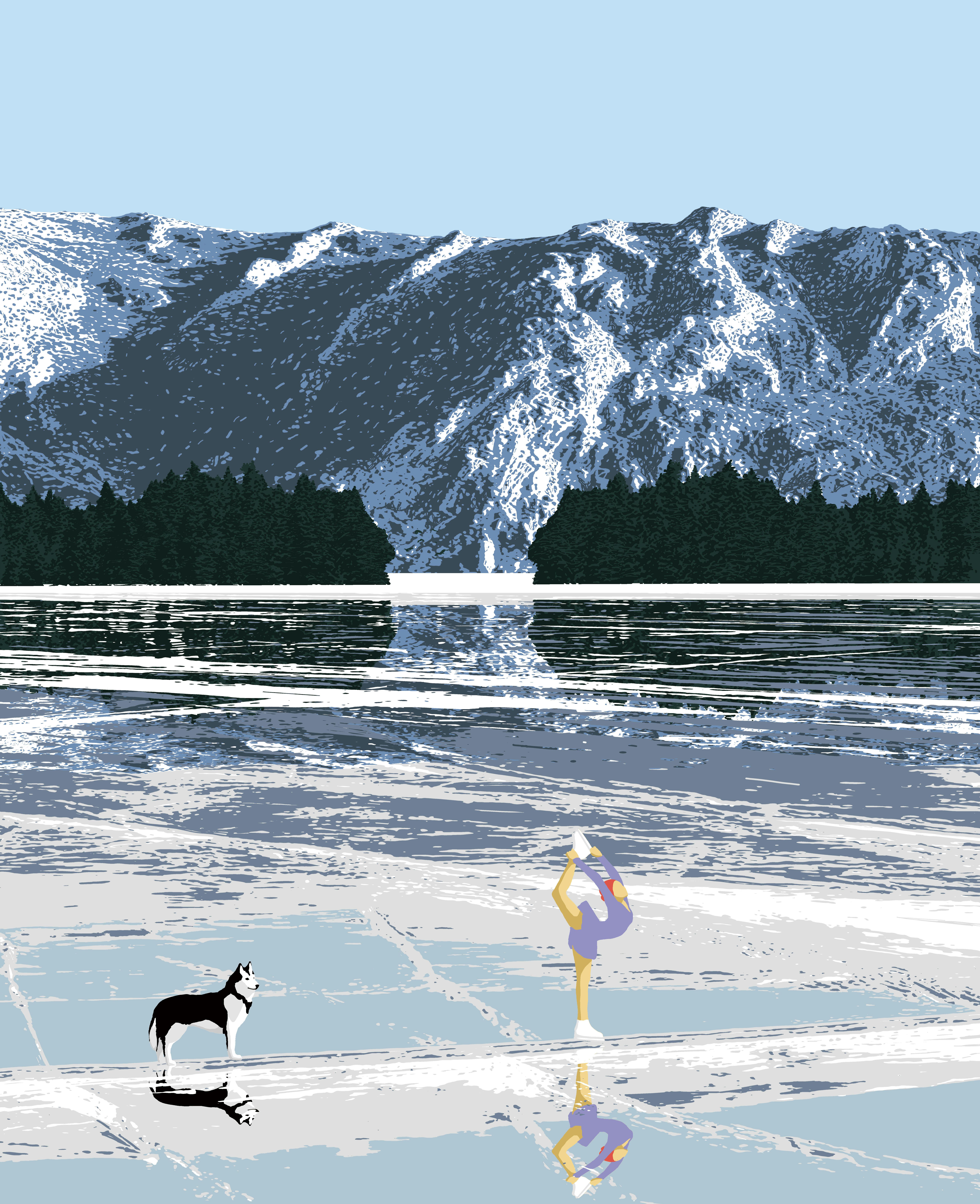 Danse sur la glace(violet)