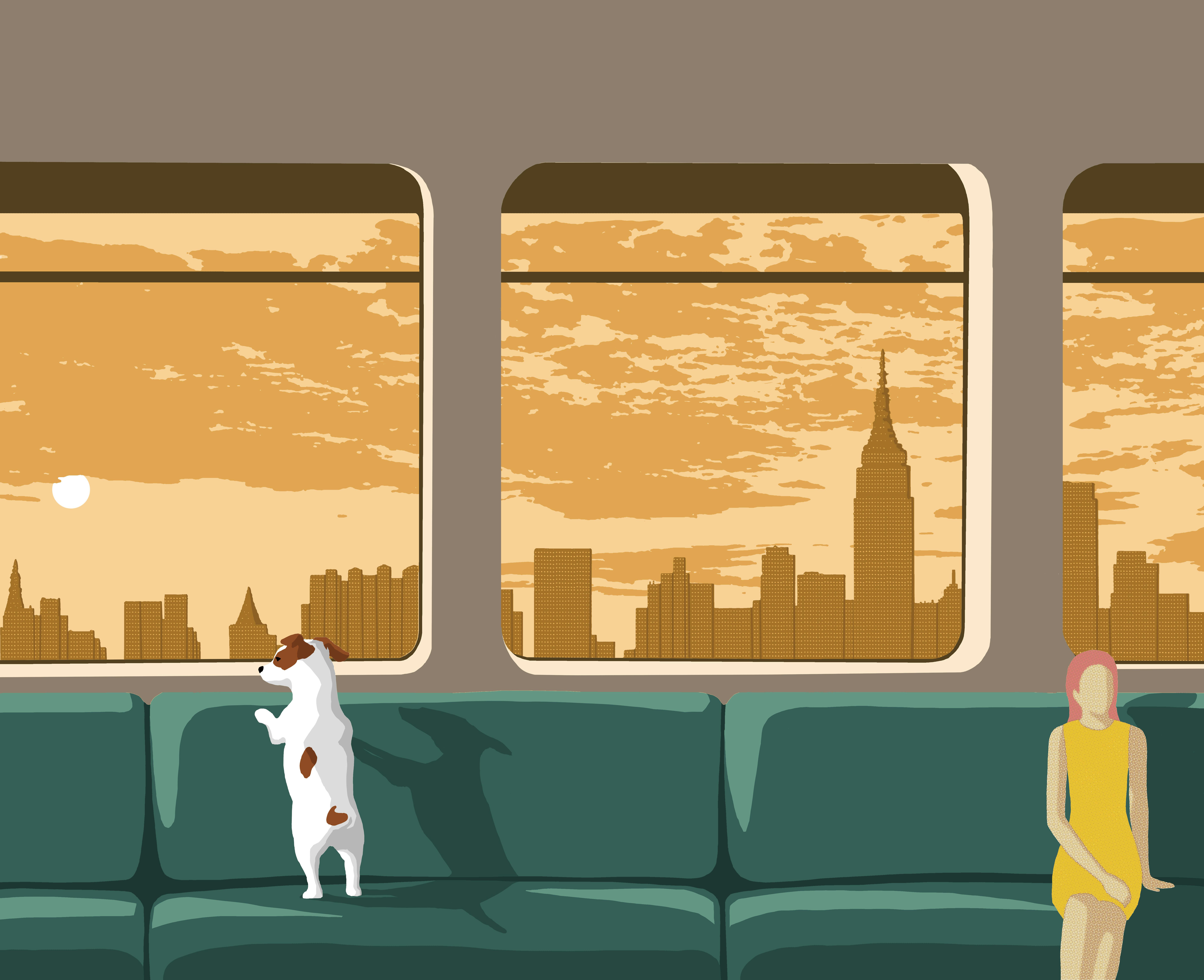 Dans le métro de New York (yellow)