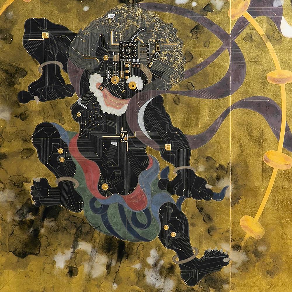 半導体風神雷神図