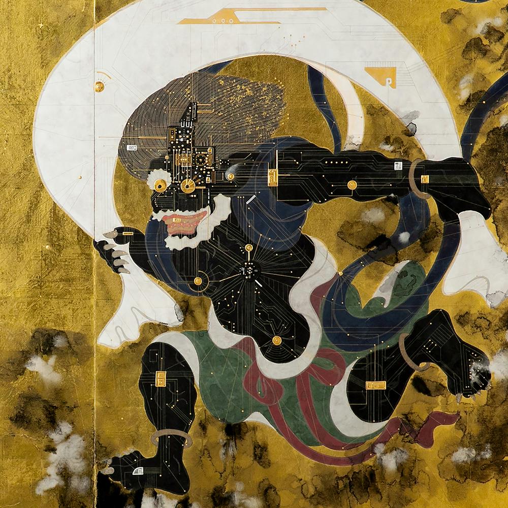 半導体風神雷神図