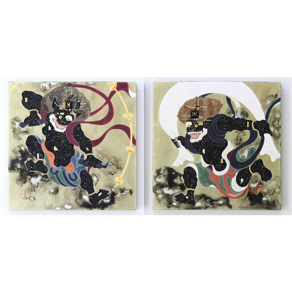 半導体風神雷神図