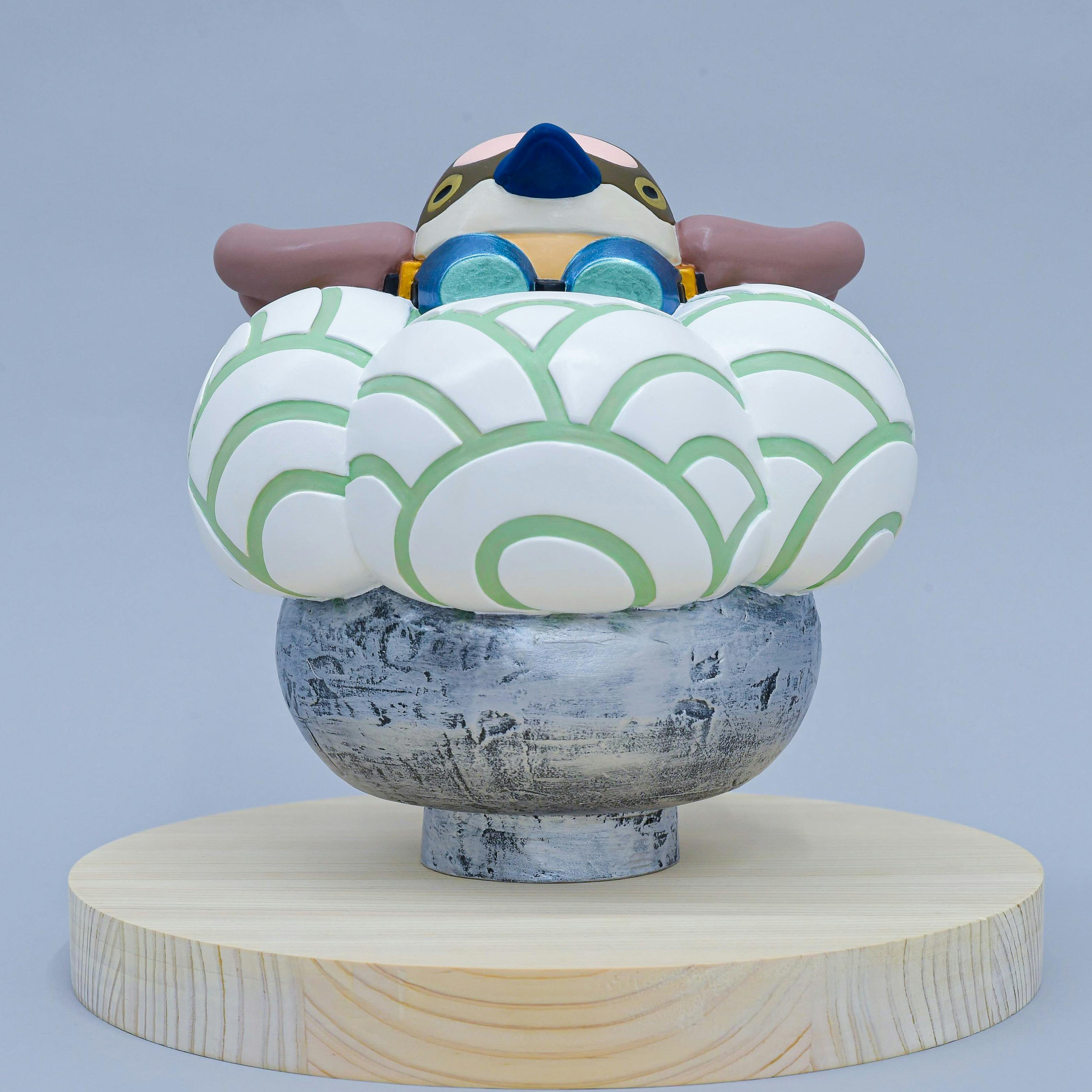 波に千鳥 (灰梅色)