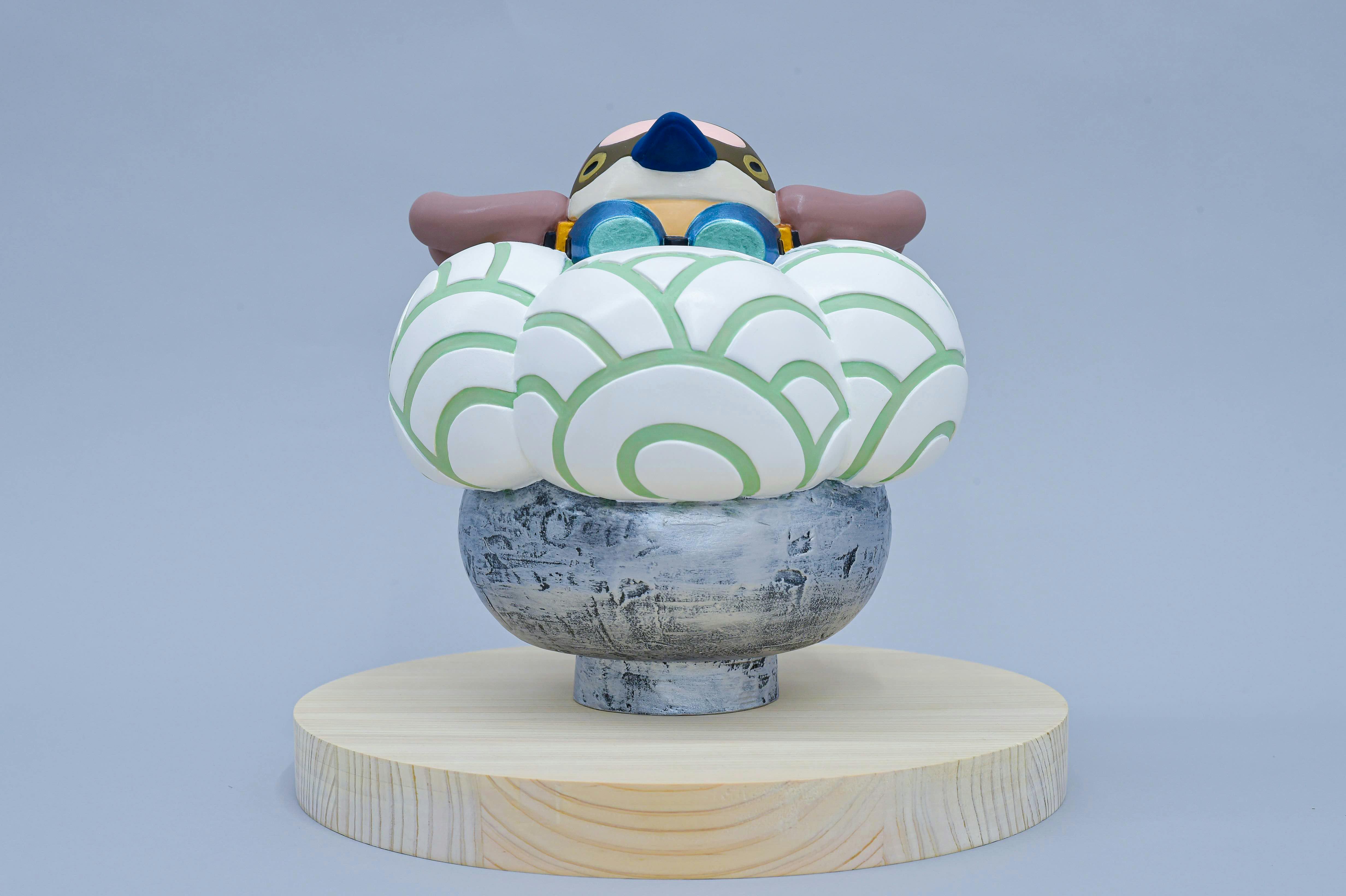 波に千鳥 (灰梅色)