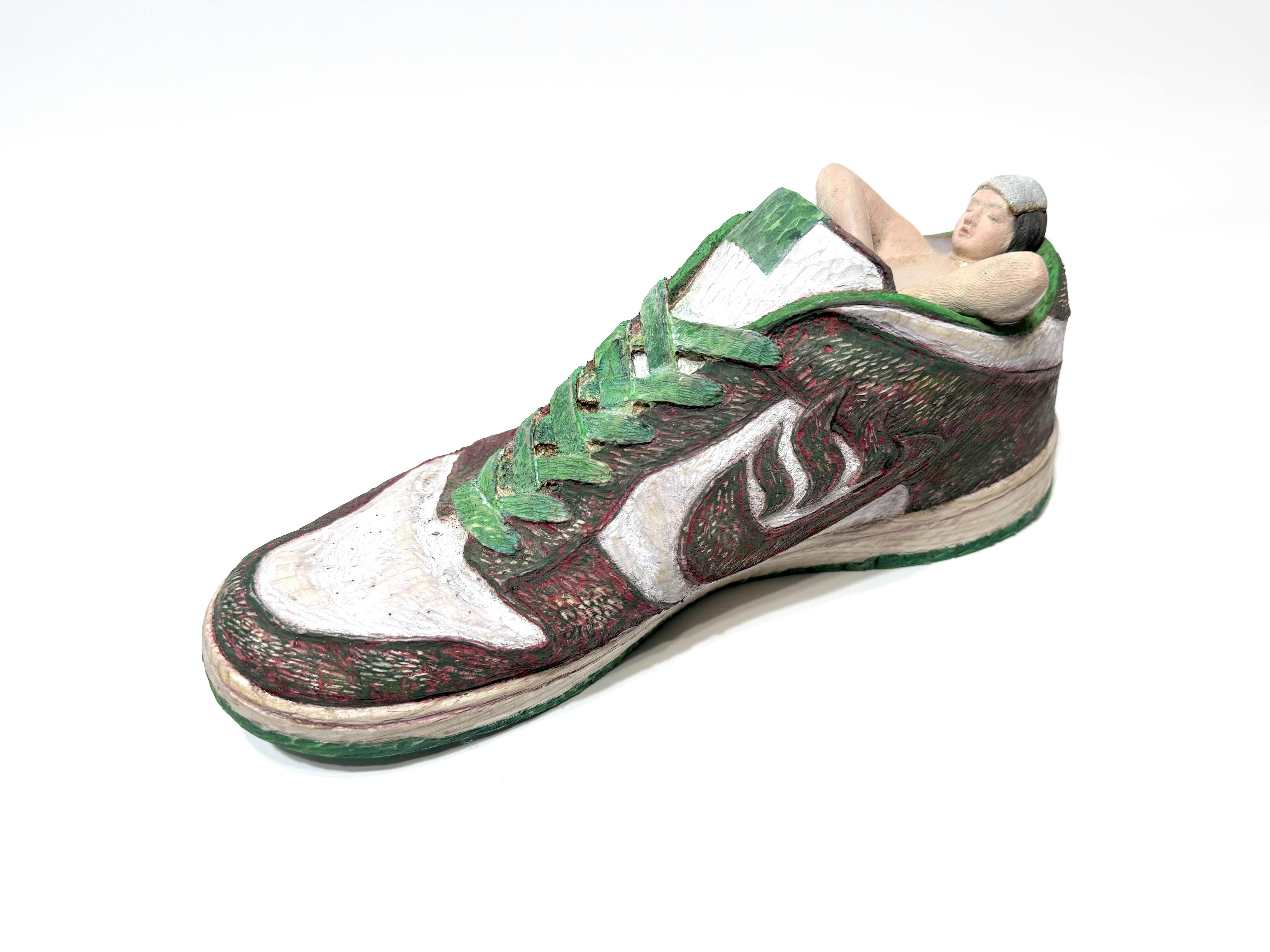 靴湯 M -dunk spa- (wood carving -quiet green-)