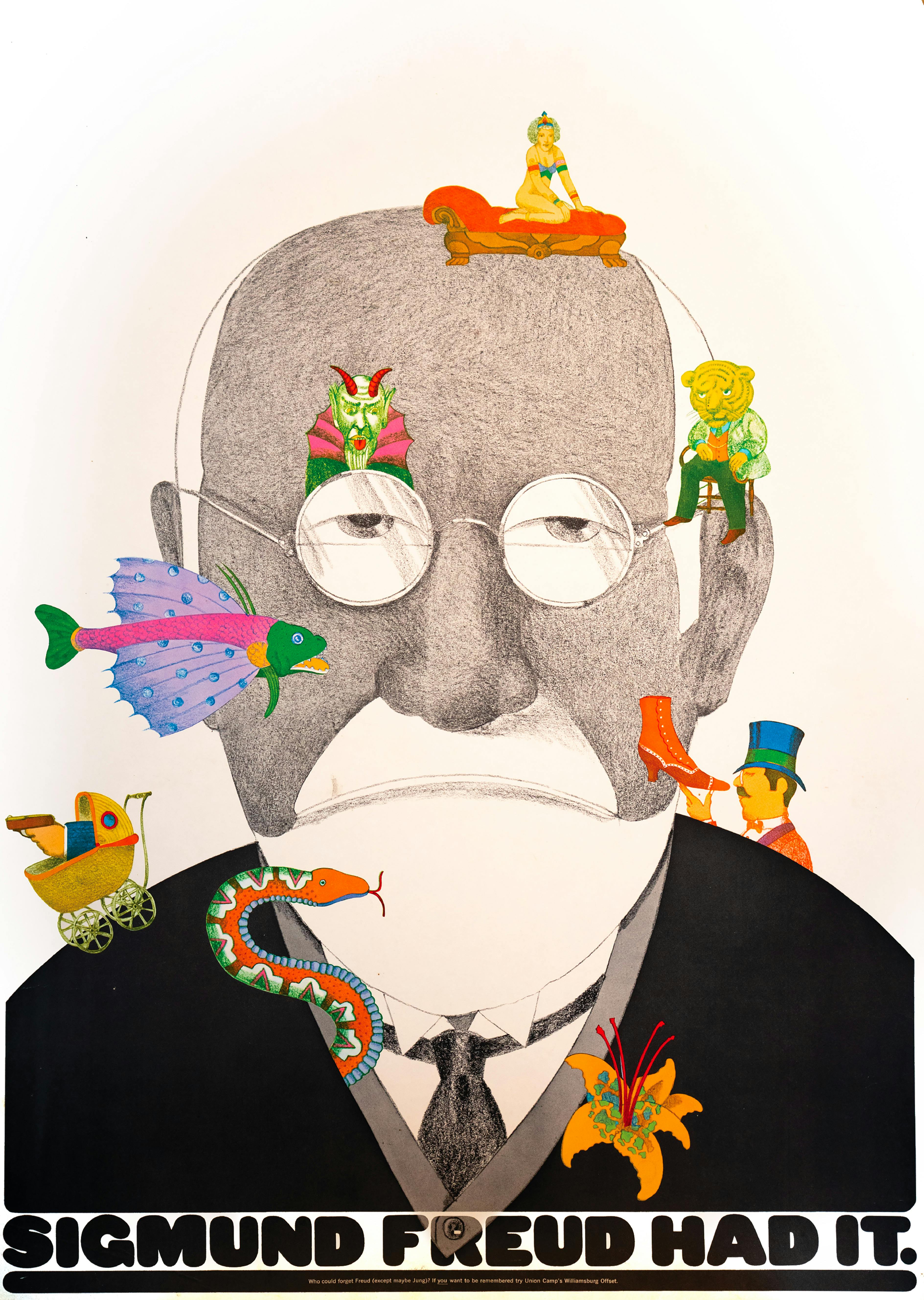 PushPin by Seymour Chwast × ROOTOTE /  SIGMUND FREUD TALL / 002403