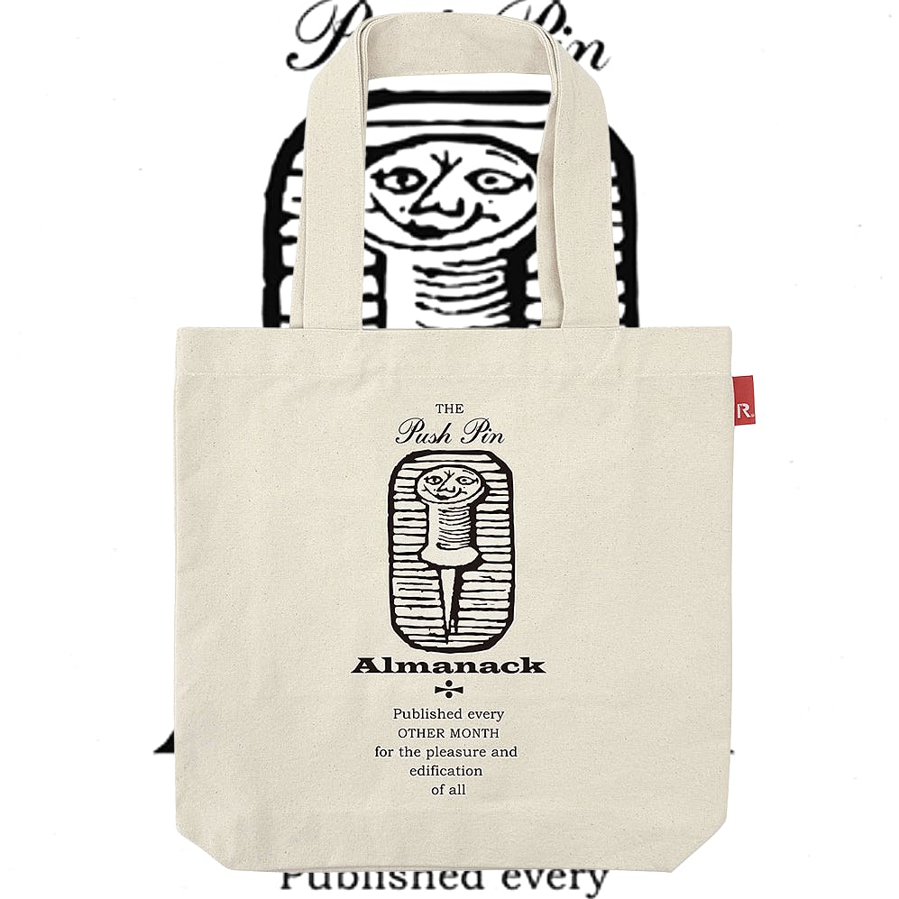 PushPin by Seymour Chwast × ROOTOTE / PushpIn Almanack logo TALL / 002704