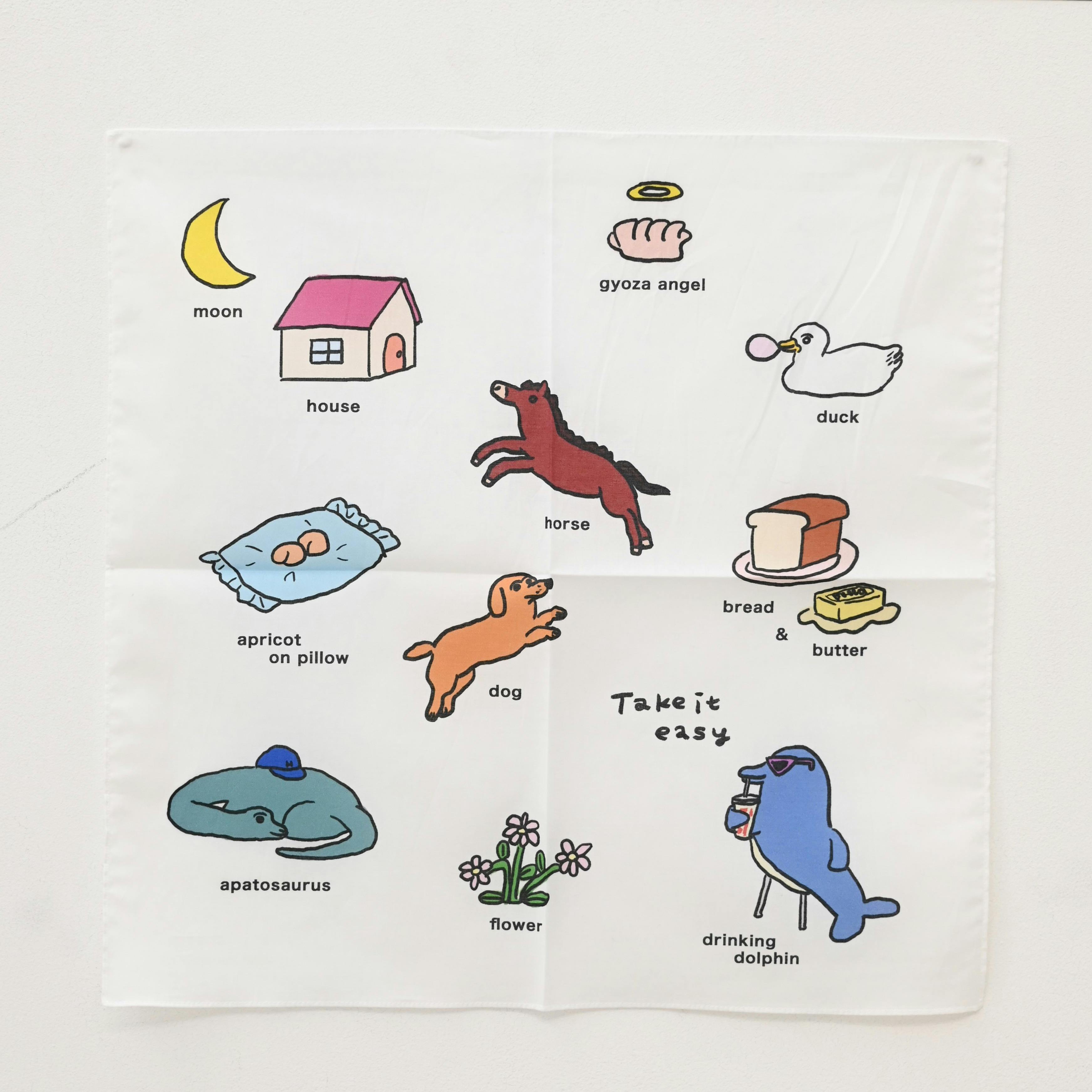 ハンカチ_犬と馬