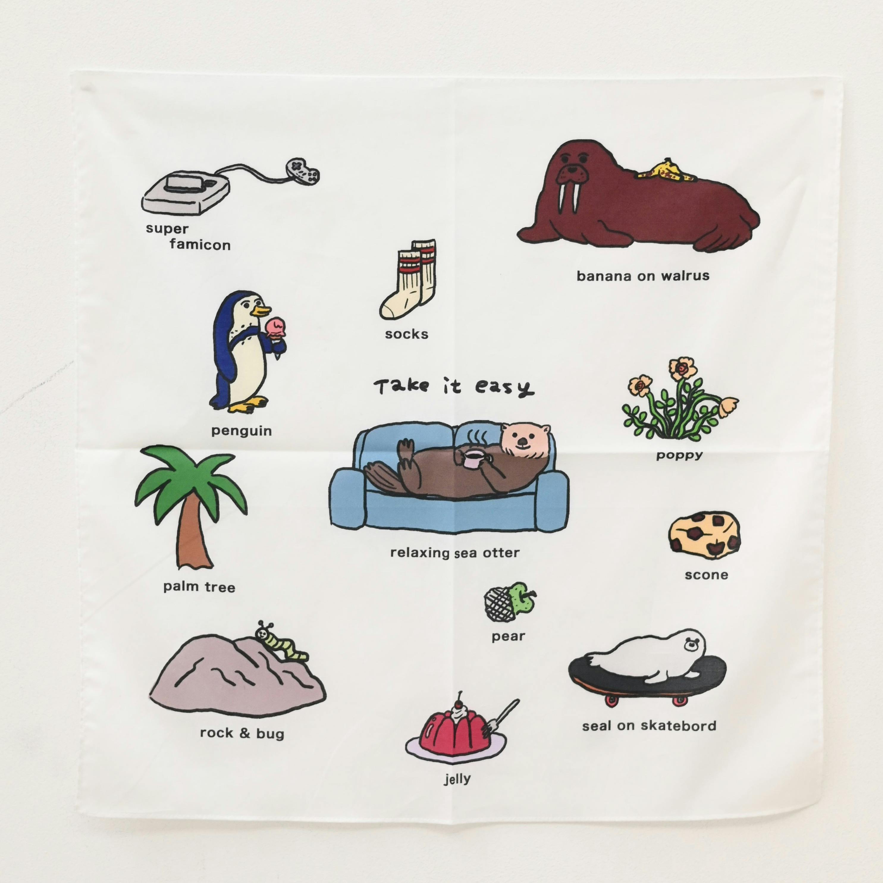 ハンカチ_ラッコソファ