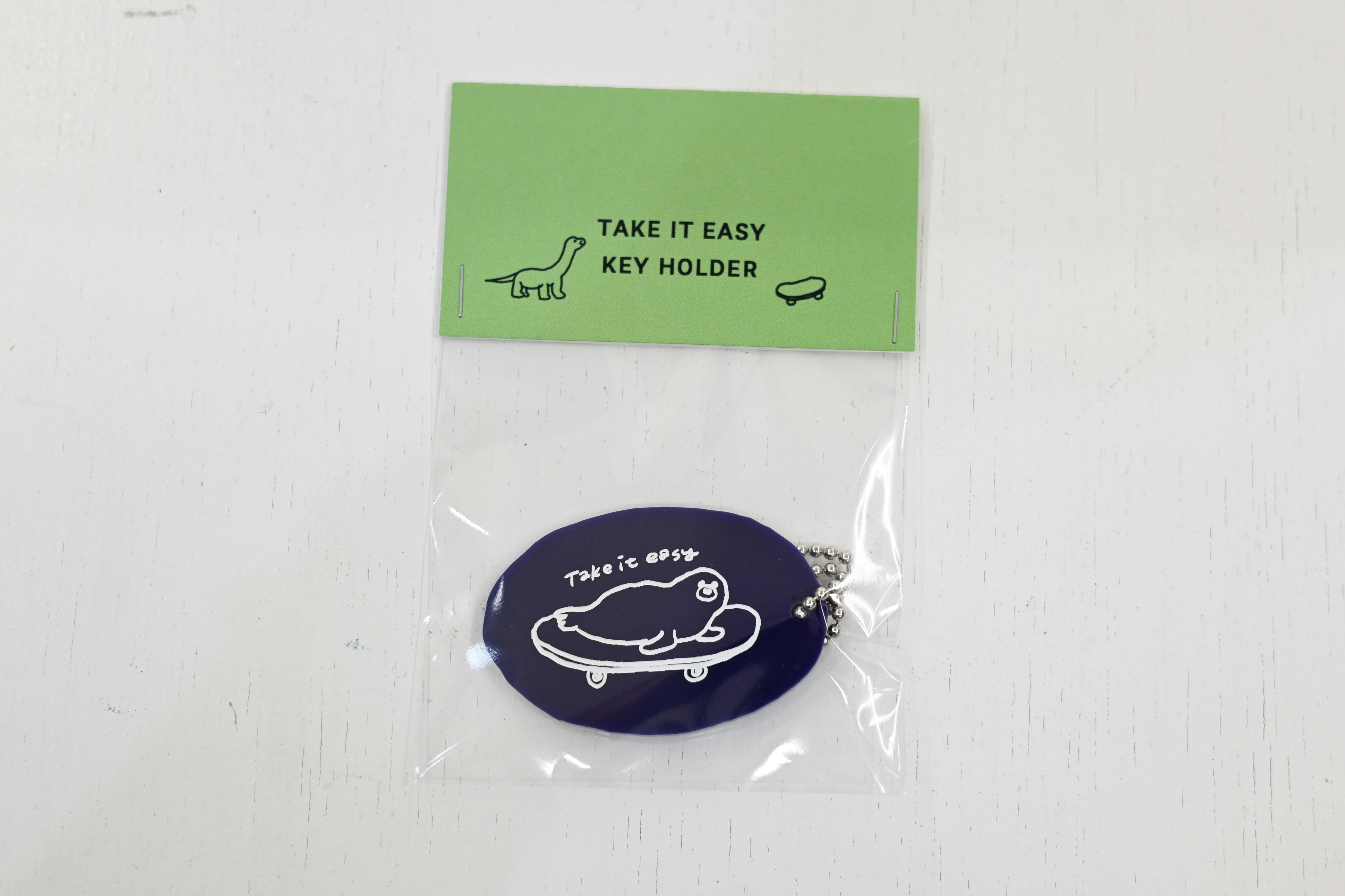 キーホルダー_アザラシ(navy)