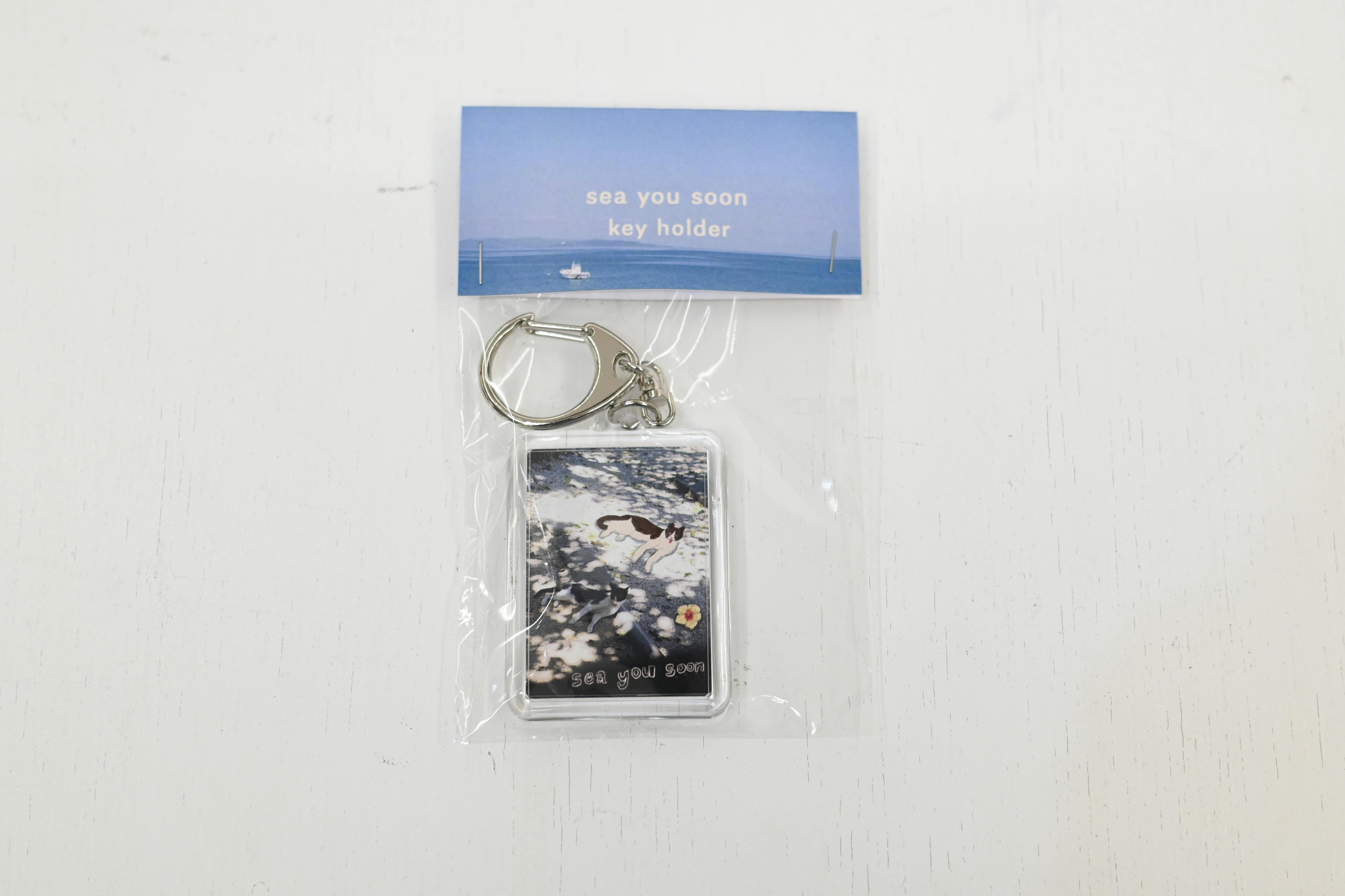 sea you soonキーホルダー_ネコ