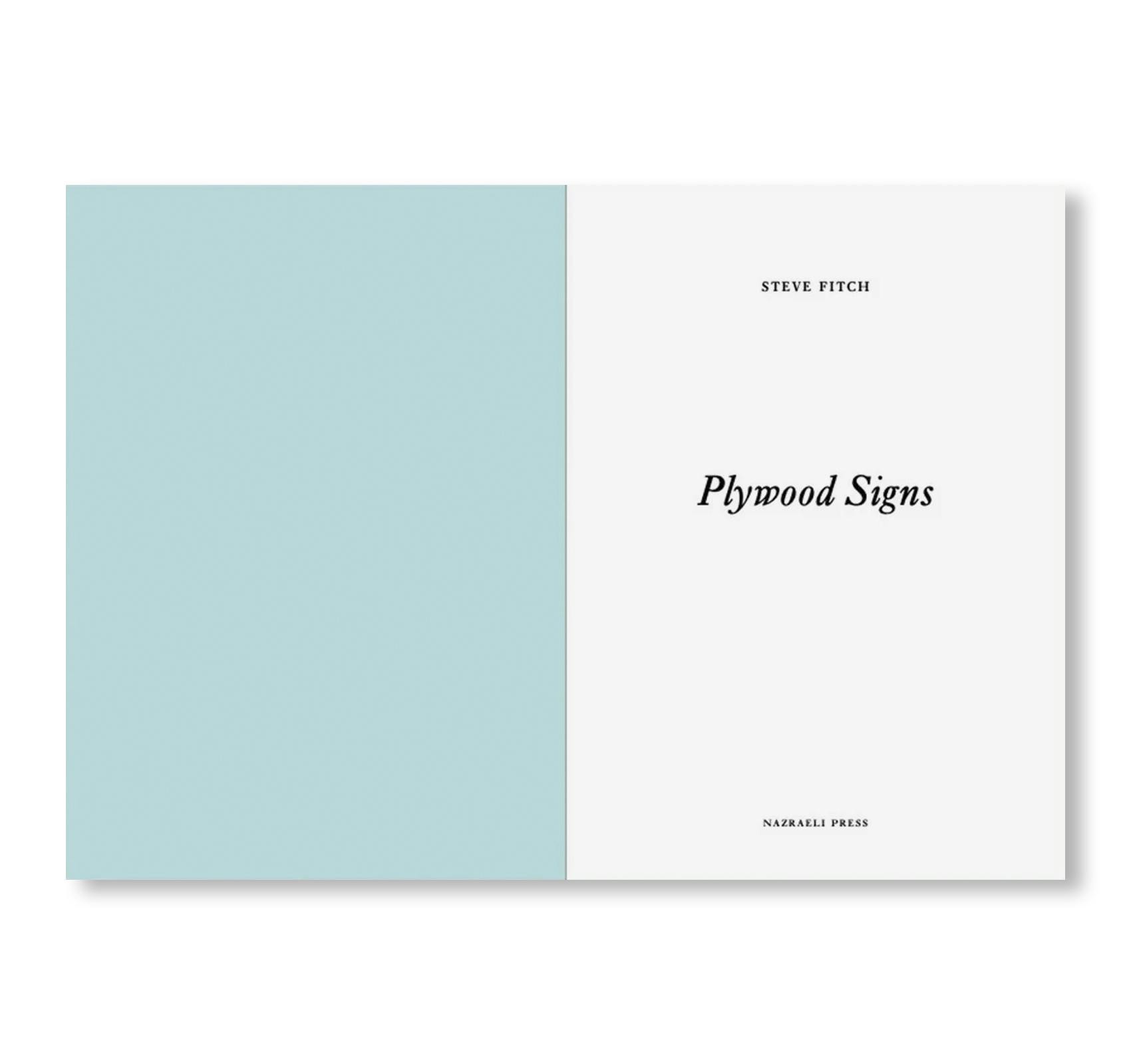 [予約受付中] ONE PICTURE BOOK TWO #50: PLYWOOD SIGNS