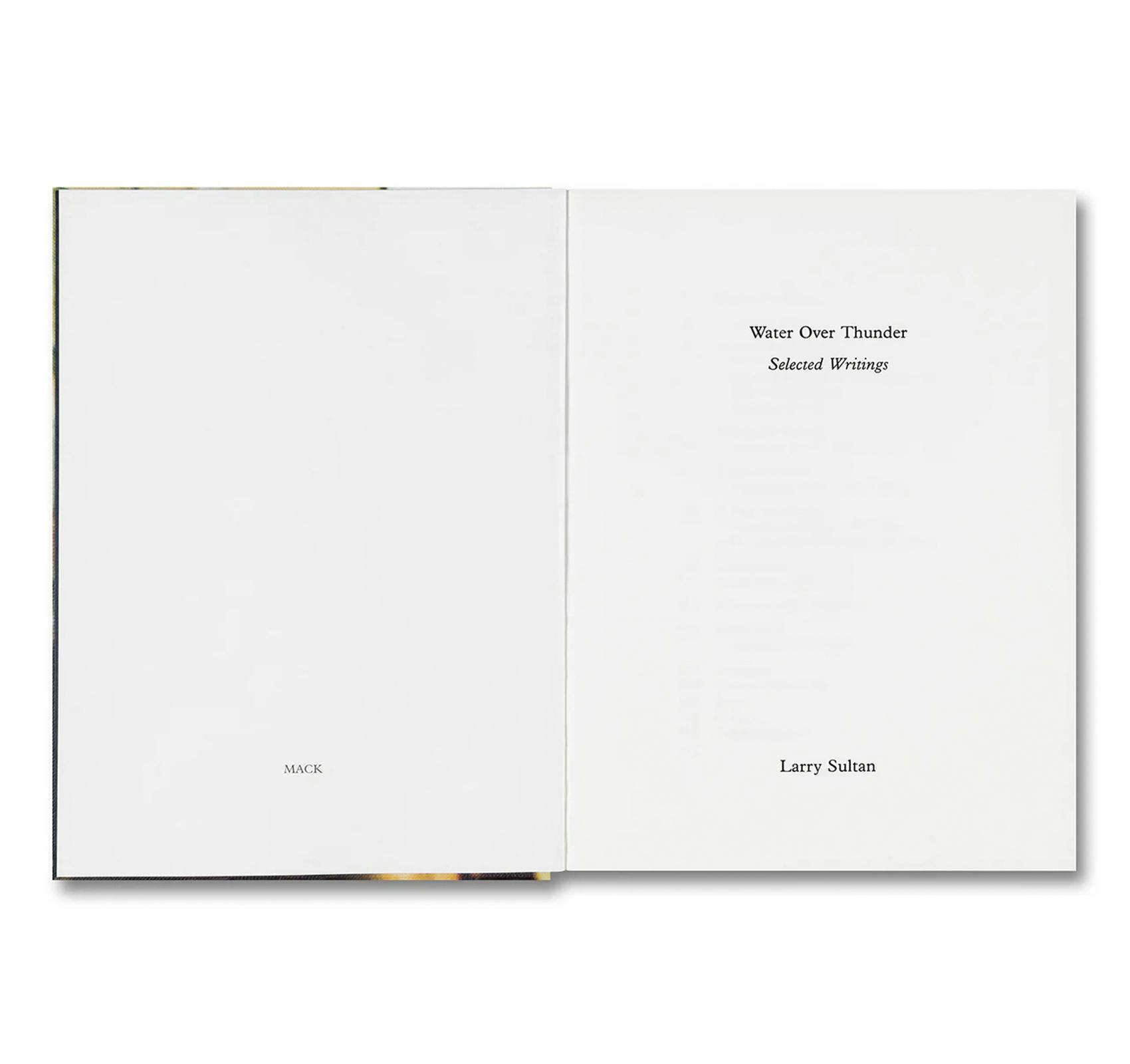 WATER OVER THUNDER: SELECTED WRITINGS