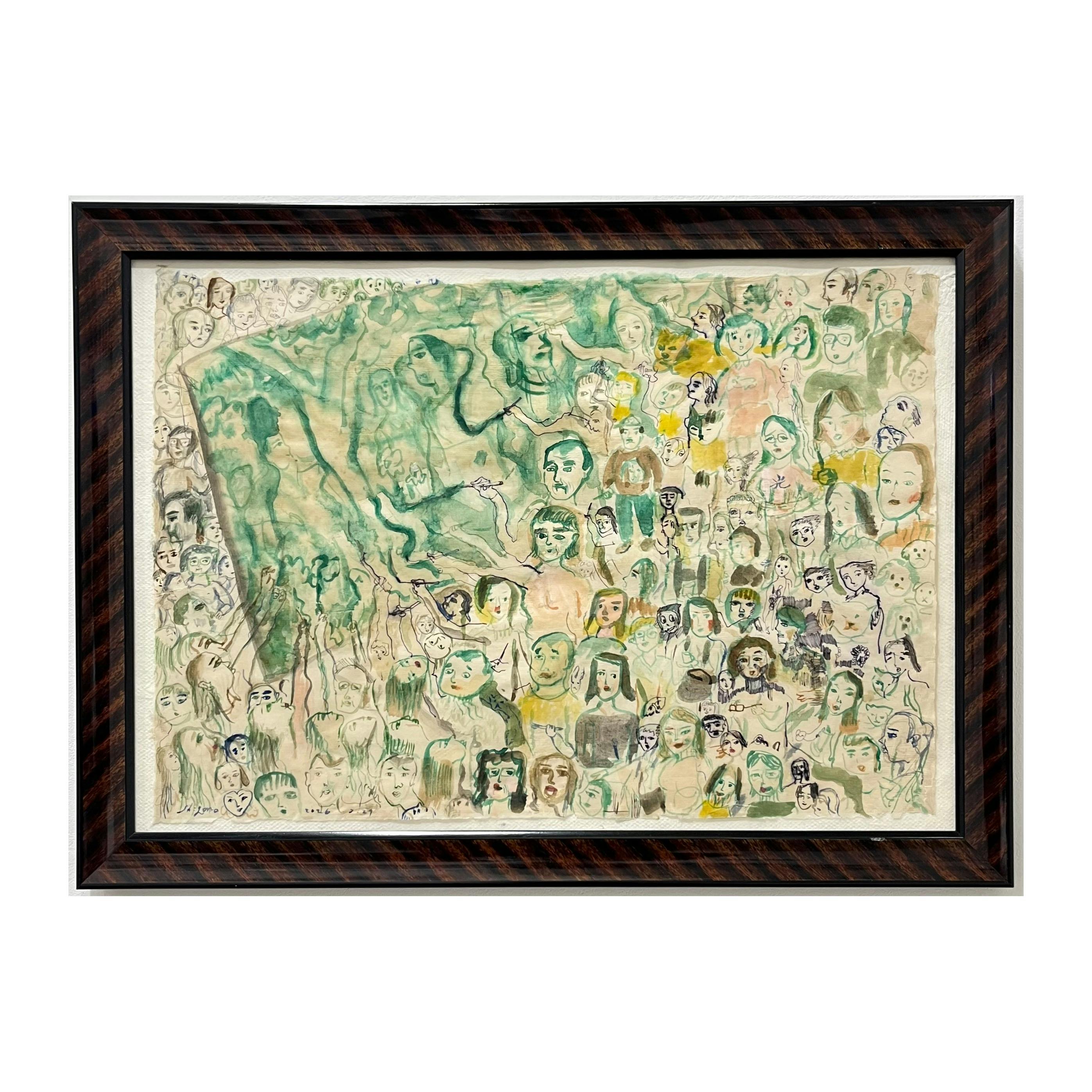 「貴方ももう描いている」額付き