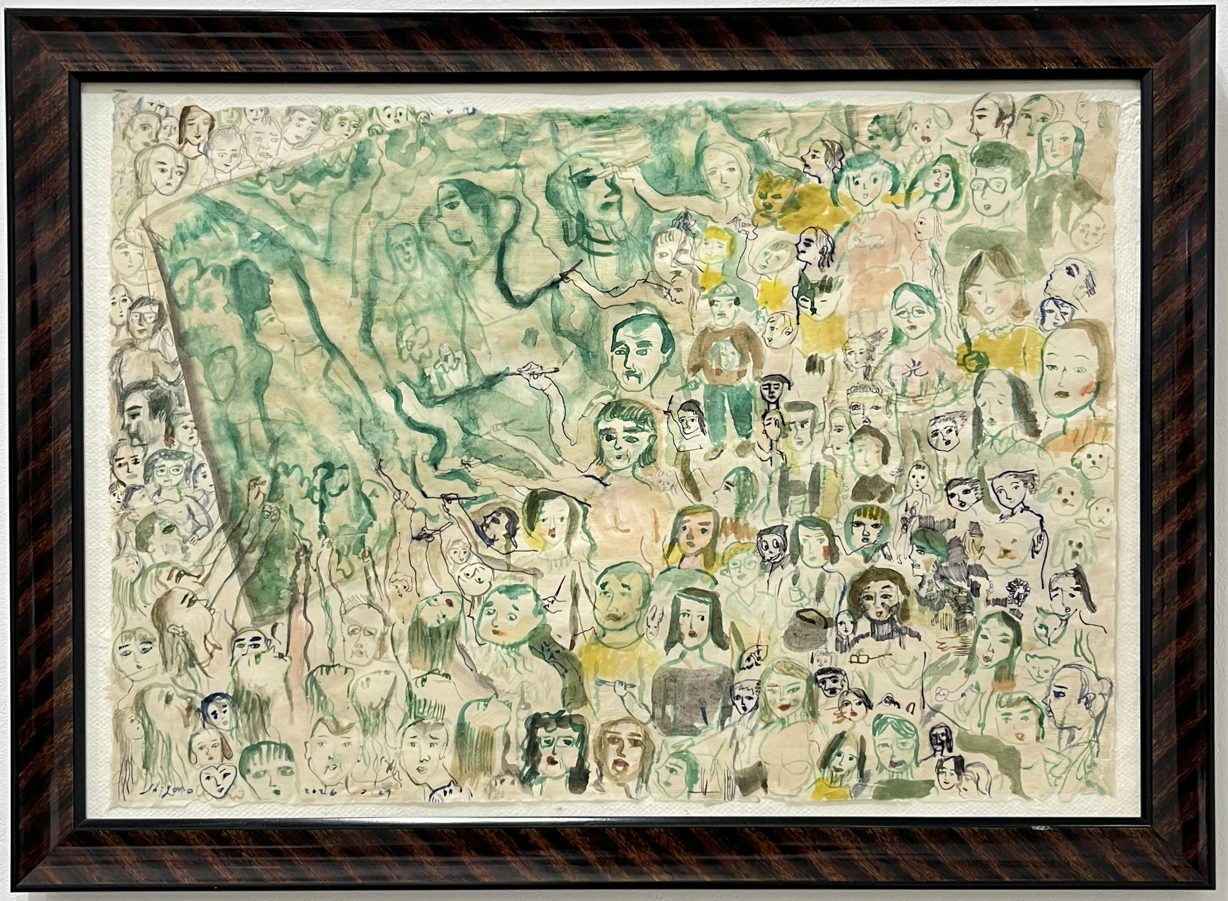 「貴方ももう描いている」額付き