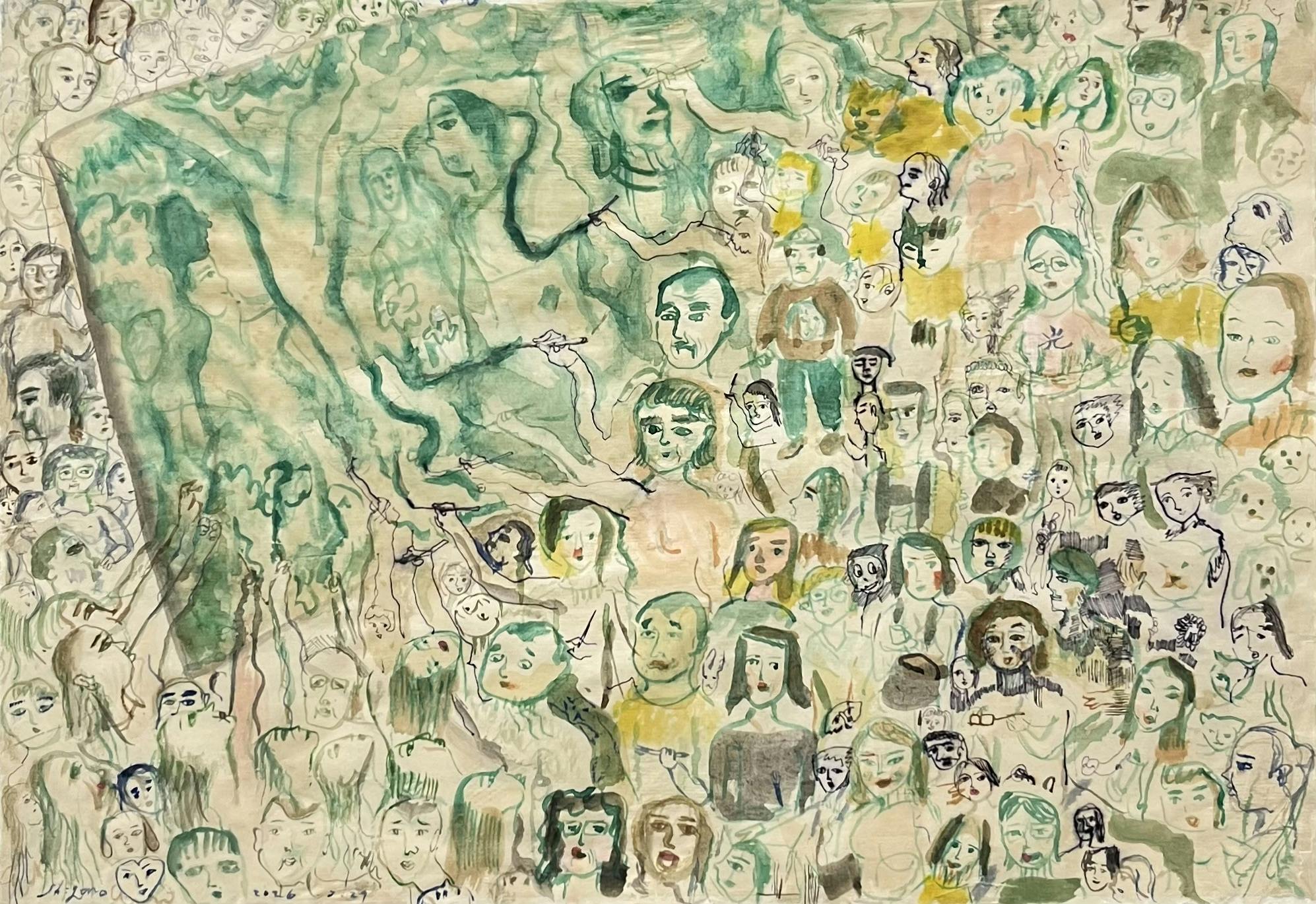 「貴方ももう描いている」額付き