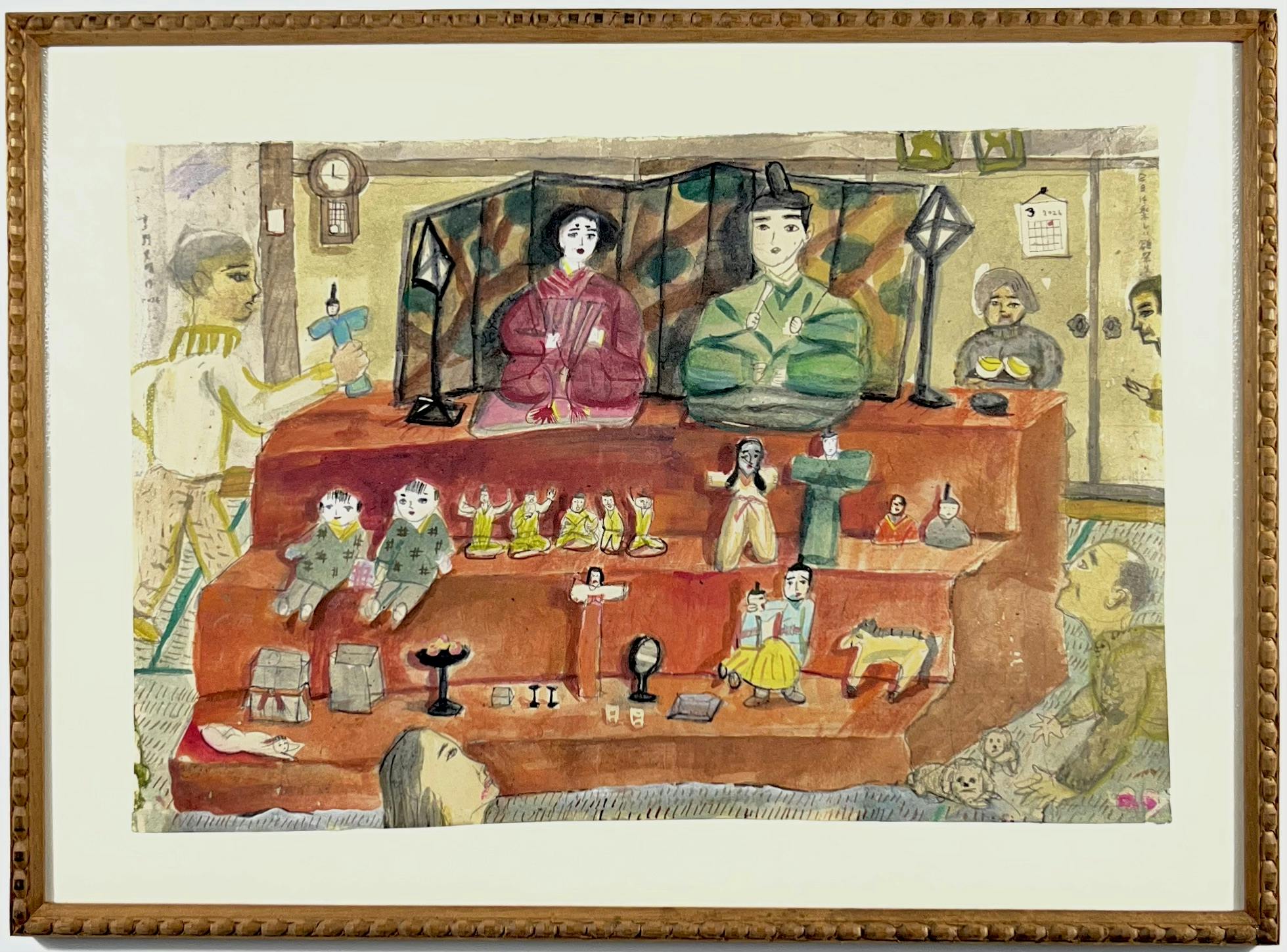 「今日は楽しい雛祭り」額付き